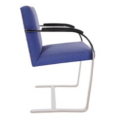 Set of Eight Mid-Century Modern Flat Bar Brno Armchair Dining Chairs for Knoll