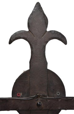 Wrought Iron Fleur De Lis Two Candle Sconce