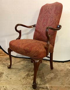 Mahogany Gooseneck Armchair