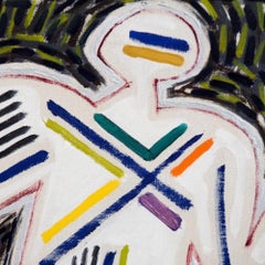 Sehr schönes Gemälde, Öl auf Leinwand, signiert auf der Rückseite "" K.J. 60"