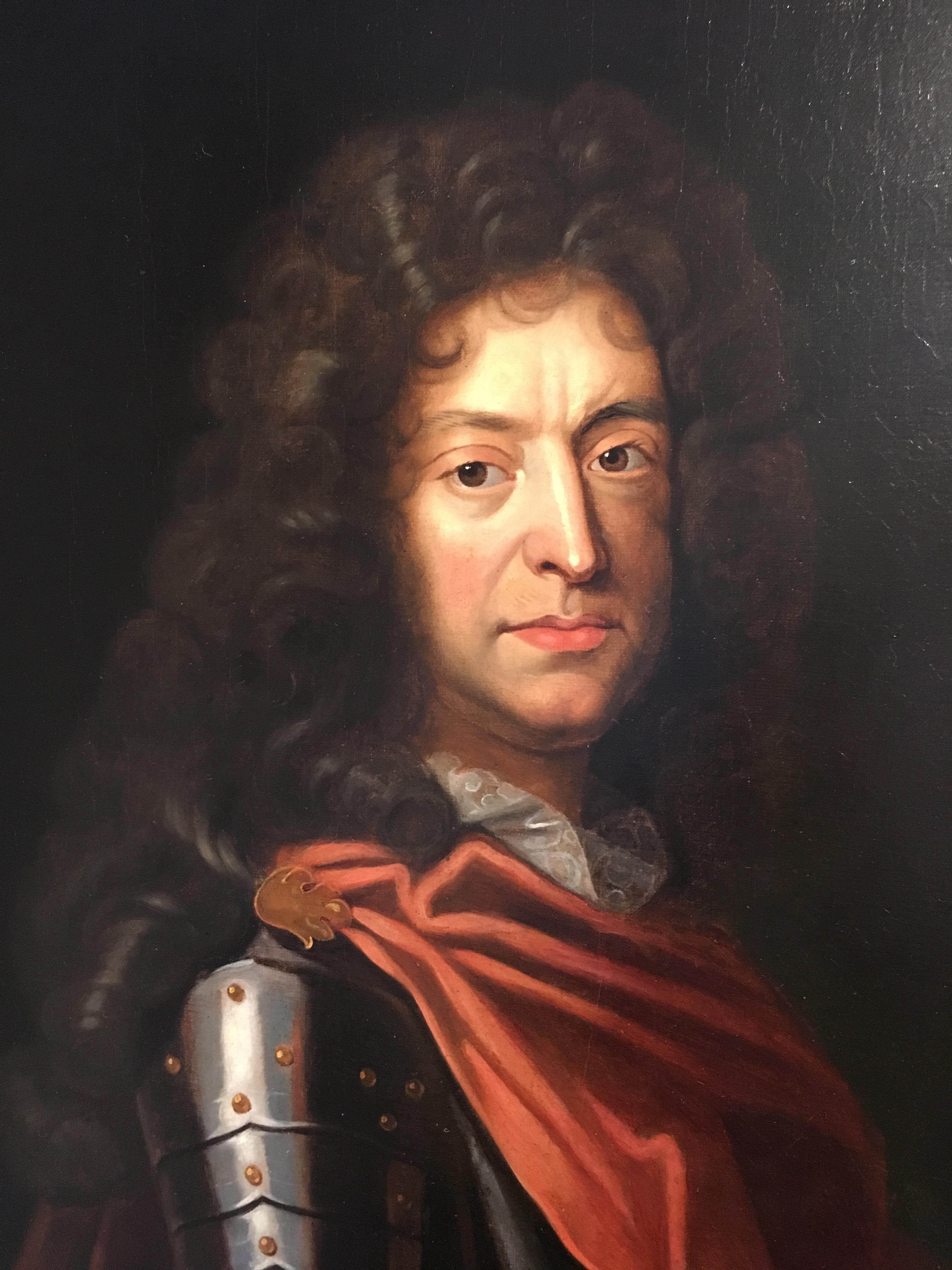 Three quarter length portrait. An officer in Armour, exquisitely painted arm, hands and face representing the great skill of the artist.

Biography: Michael Dahl (1659–1743) was a Swedish portrait painter who lived and worked in England most of