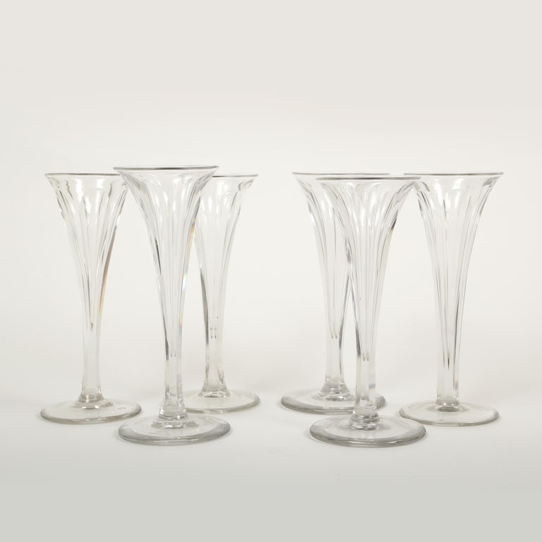 Early French Champagne FlutesSet of Six at 1stDibs