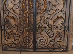 Pair of Early 18th Century Forged and Lacquered Iron Gates from Provence France
