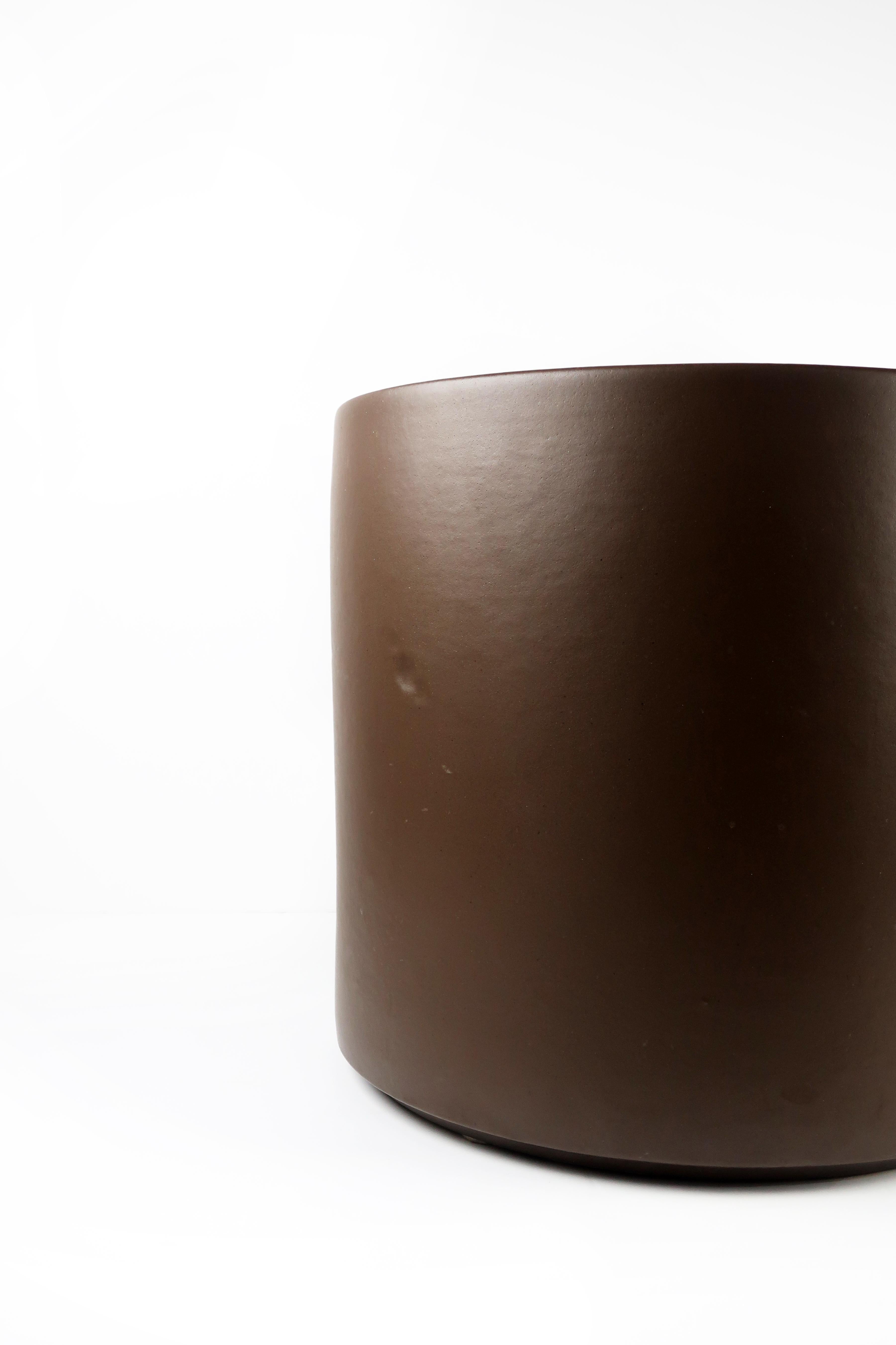 Mid-Century Modern Brown Matte AC-14 Gainey Planter