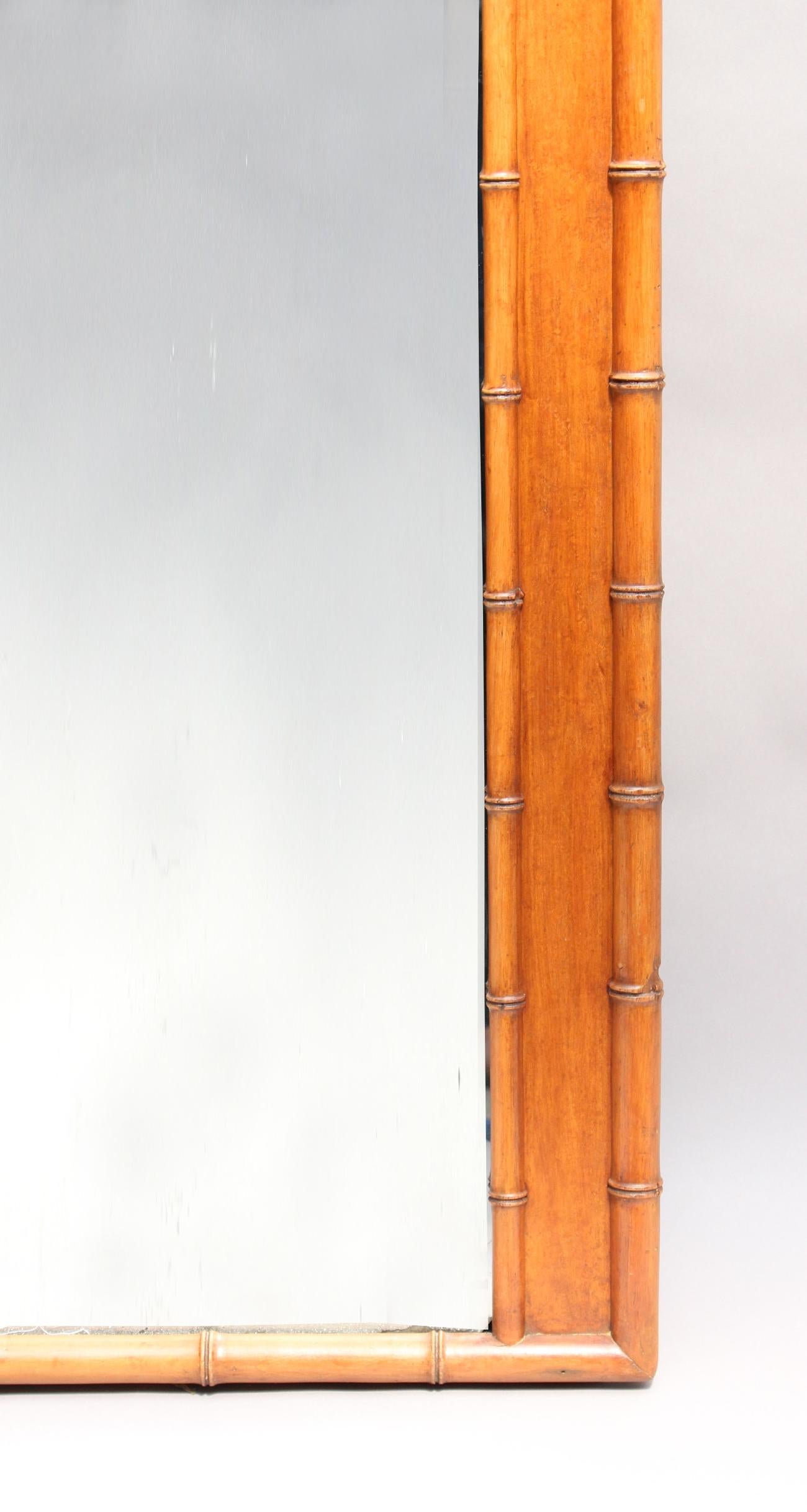 Fine French Napoleon III Faux Bamboo Mirror For Sale 3
