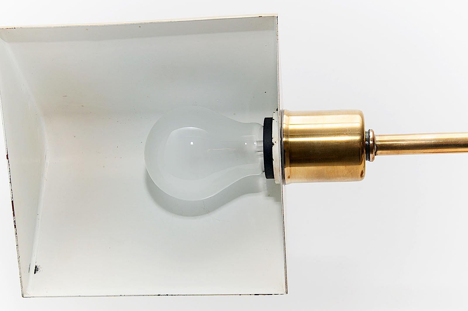 Mid-Century Modern Table Lamp, Vintage in Brass, 1970s, Articulated Arm, in a Brass Color