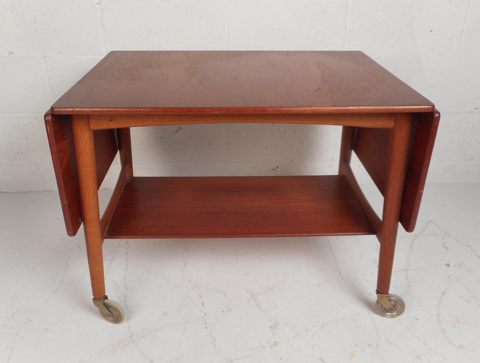 coffee table with drop leaf sides