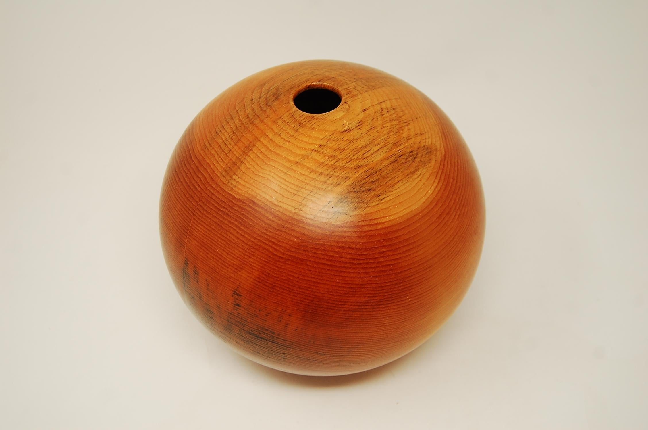American Craftsman Hollow Form Vase in White Pine by John Sage For Sale