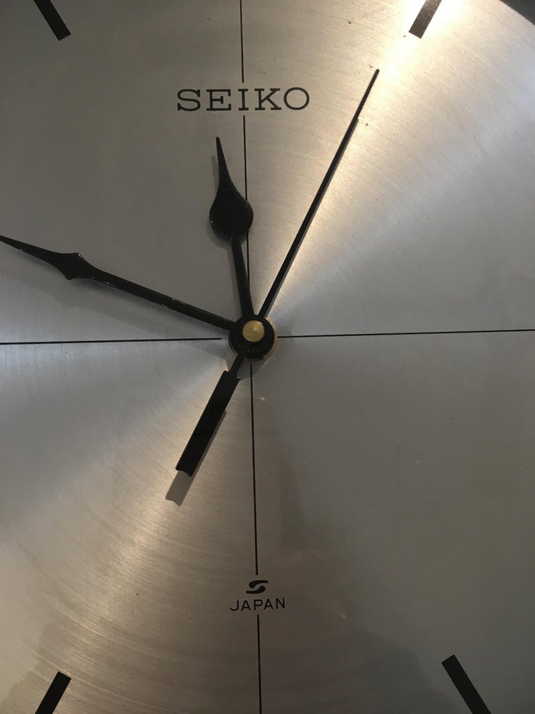 Industrial Seiko Ship's Nautical Analog Clock, 1980s For Sale