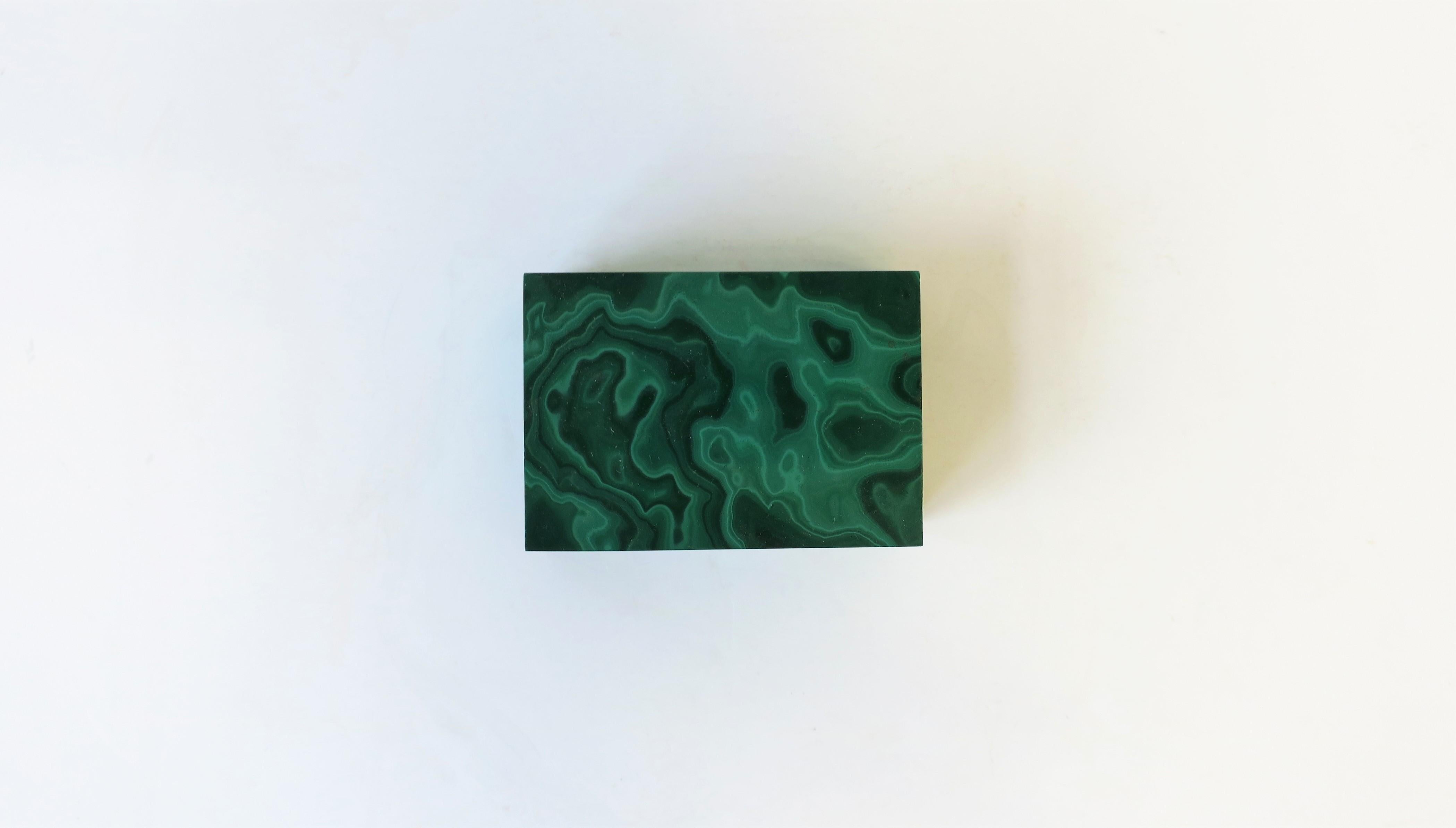Modern Green Malachite Box