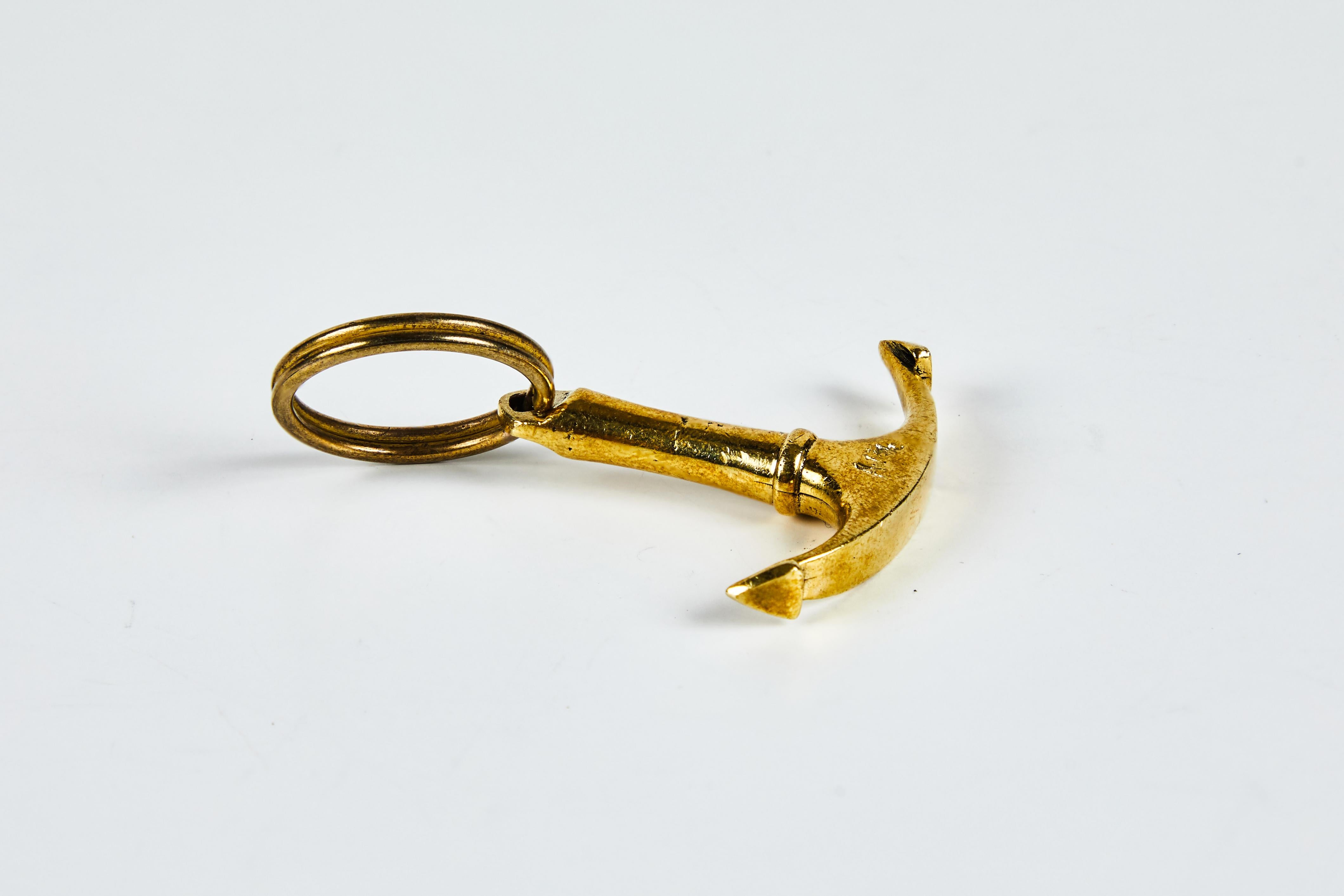 brass anchor keychain