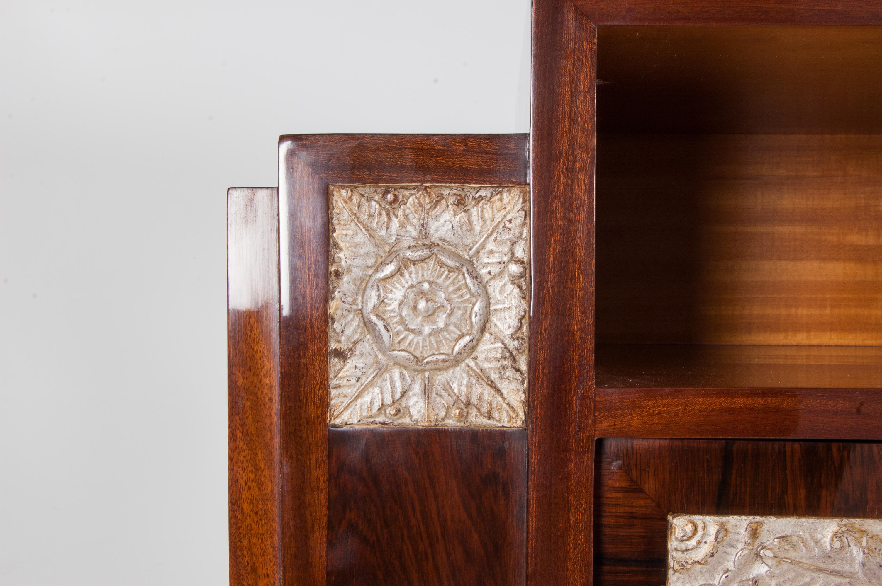 Polished Antique French Art Deco Cabinet from the 1920s For Sale