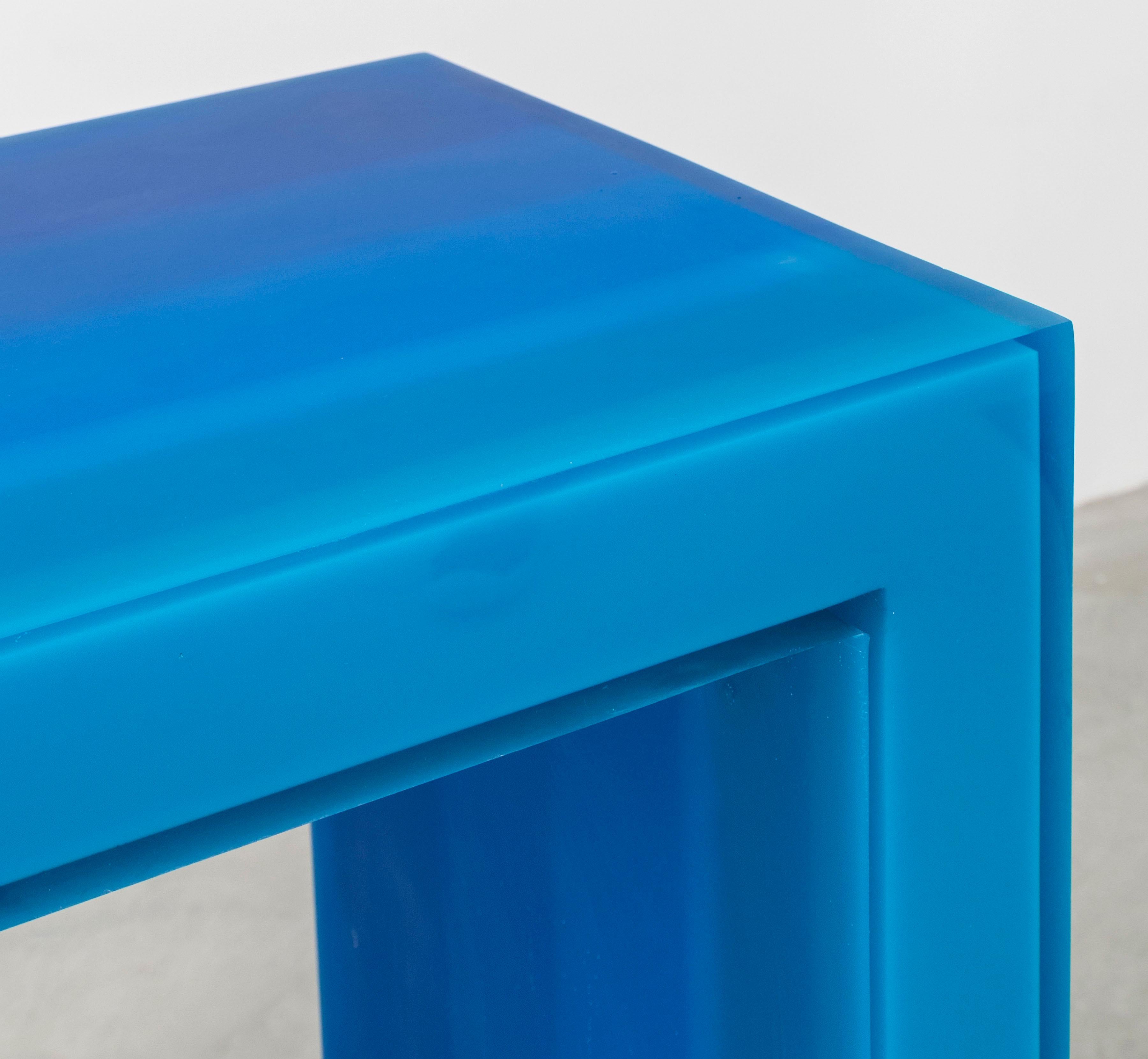 Contemporary Blue Gradient Console by Facture Studio For Sale
