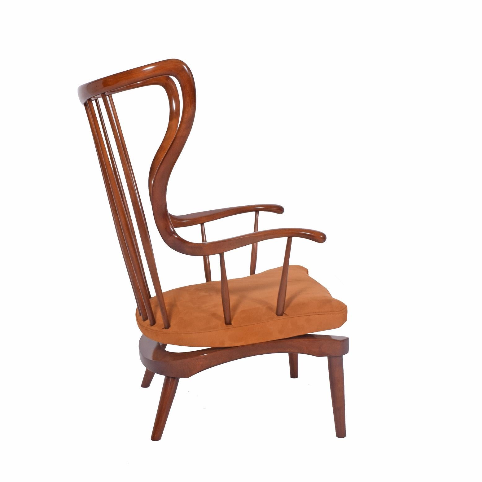 Danish Architect Designed Sculptural Rocking Chair In Good Condition In Hudson, NY