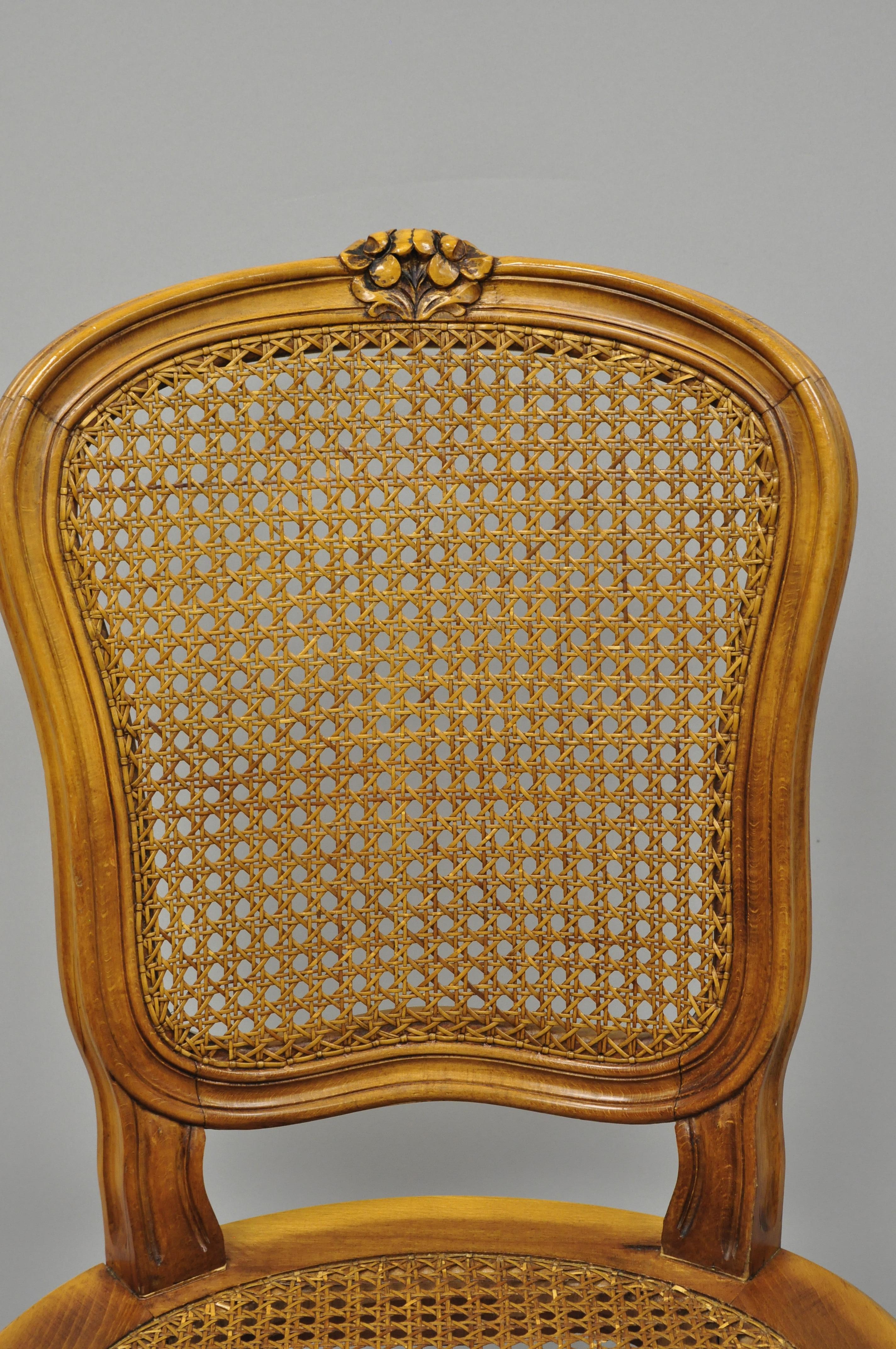 french provincial cane back chairs