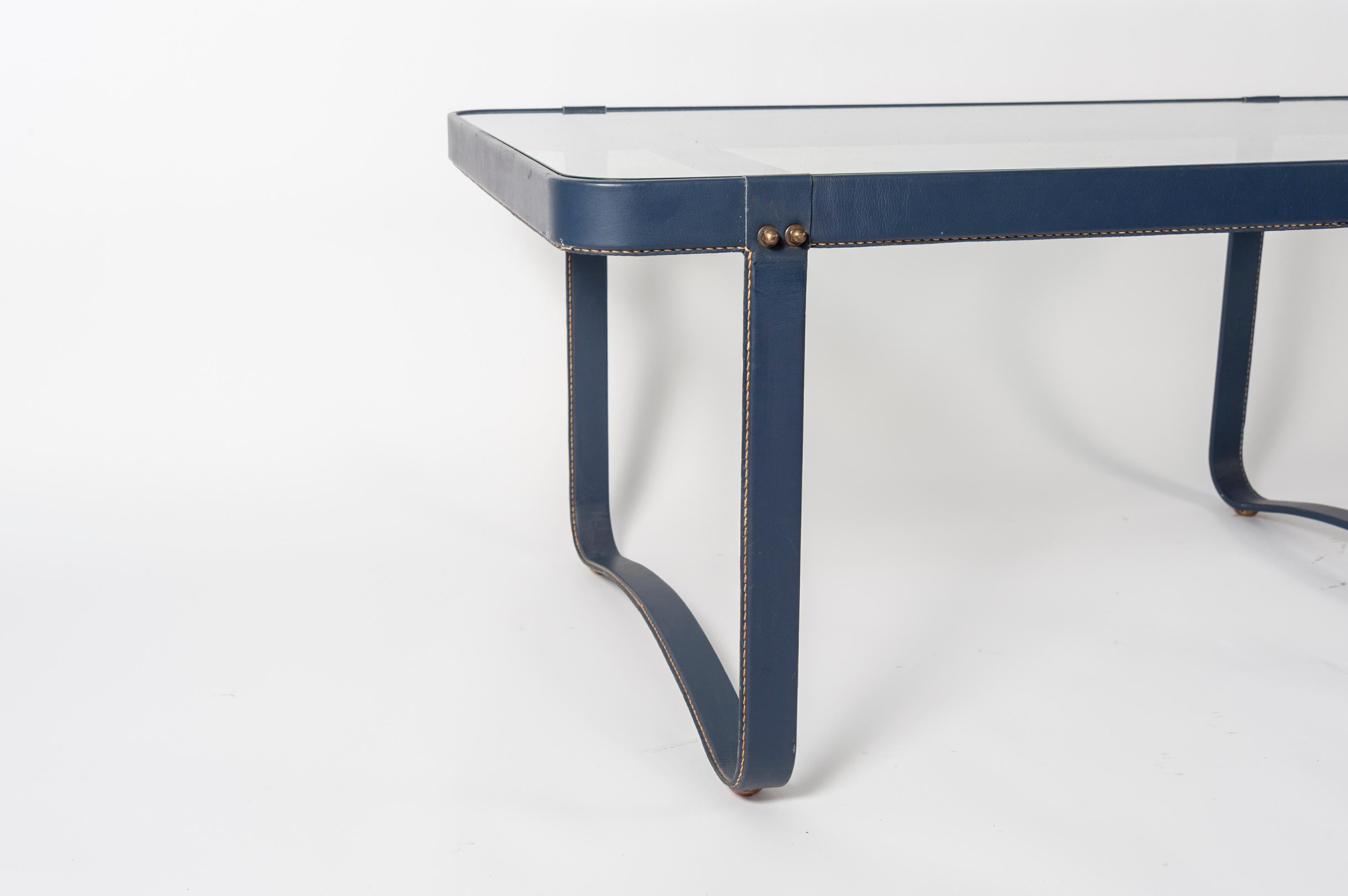 Very Nice Cocktail Table by Jacques Adnet In Excellent Condition For Sale In Bois-Colombes, FR