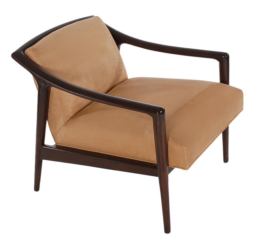 Mid-20th Century Pair of Midcentury Italian Modern Lounge Chairs in Walnut after Gio Ponti