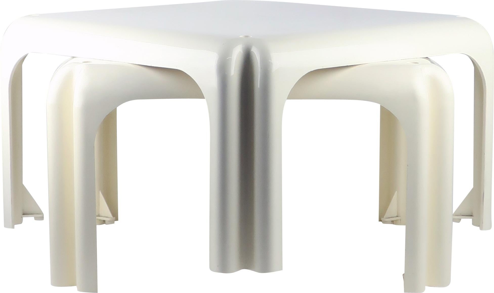 Mid-20th Century Pair of Elena Stacking Tables by Vico Magistretti for Metra