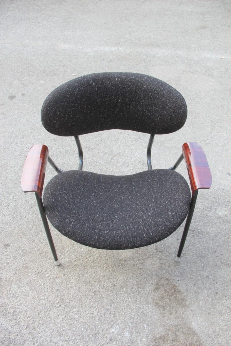 Mid-20th Century Mid-Century Modern Chairs Gastone Rinaldi for RIMA Design 1950s Black For Sale