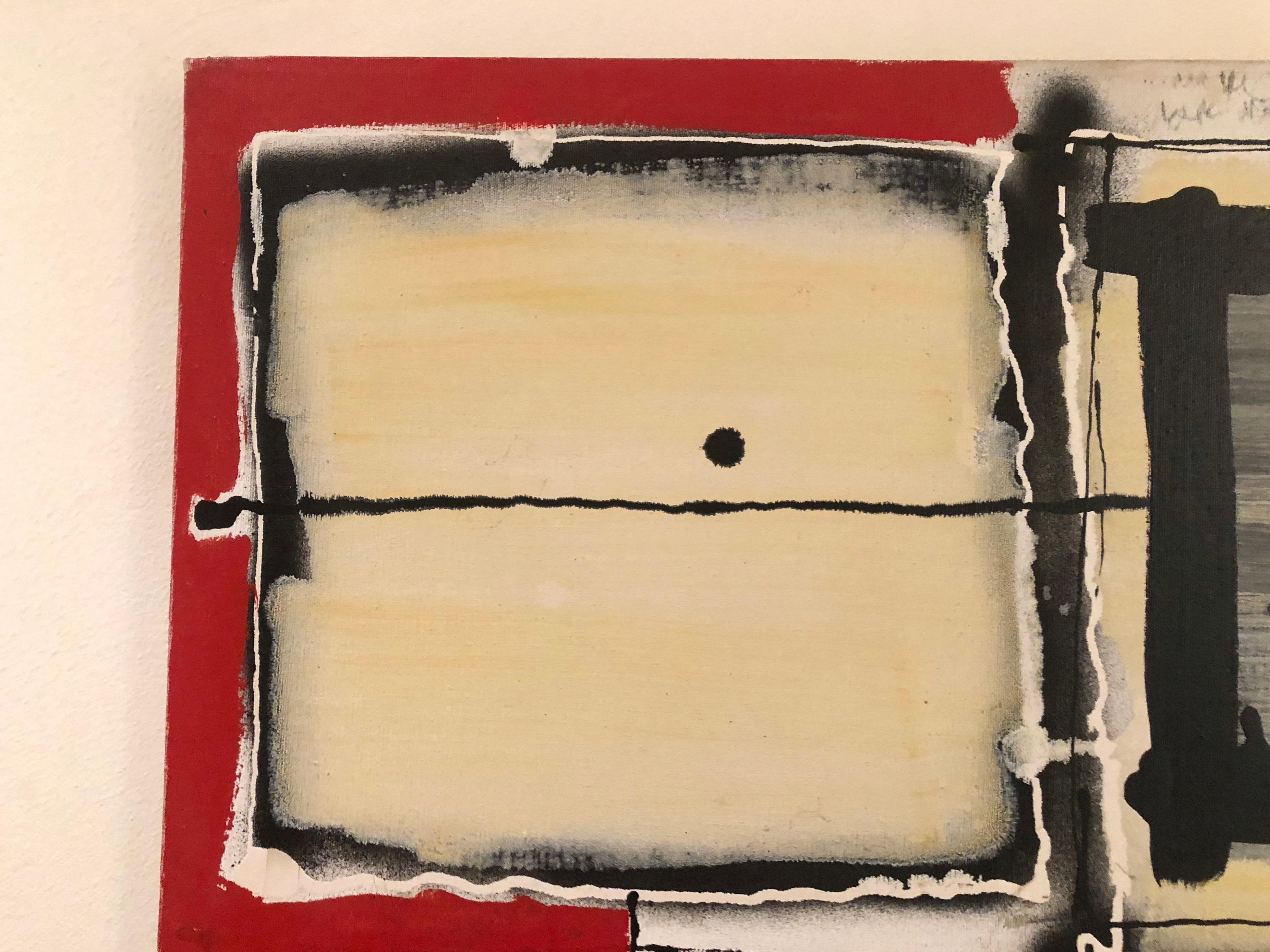 „Rotes Ziel“ Gemälde von Franois Arnal, Frankreich 1962 im Angebot 1