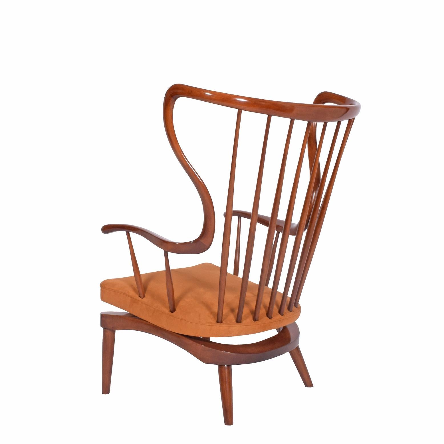 Mid-20th Century Danish Architect Designed Sculptural Rocking Chair