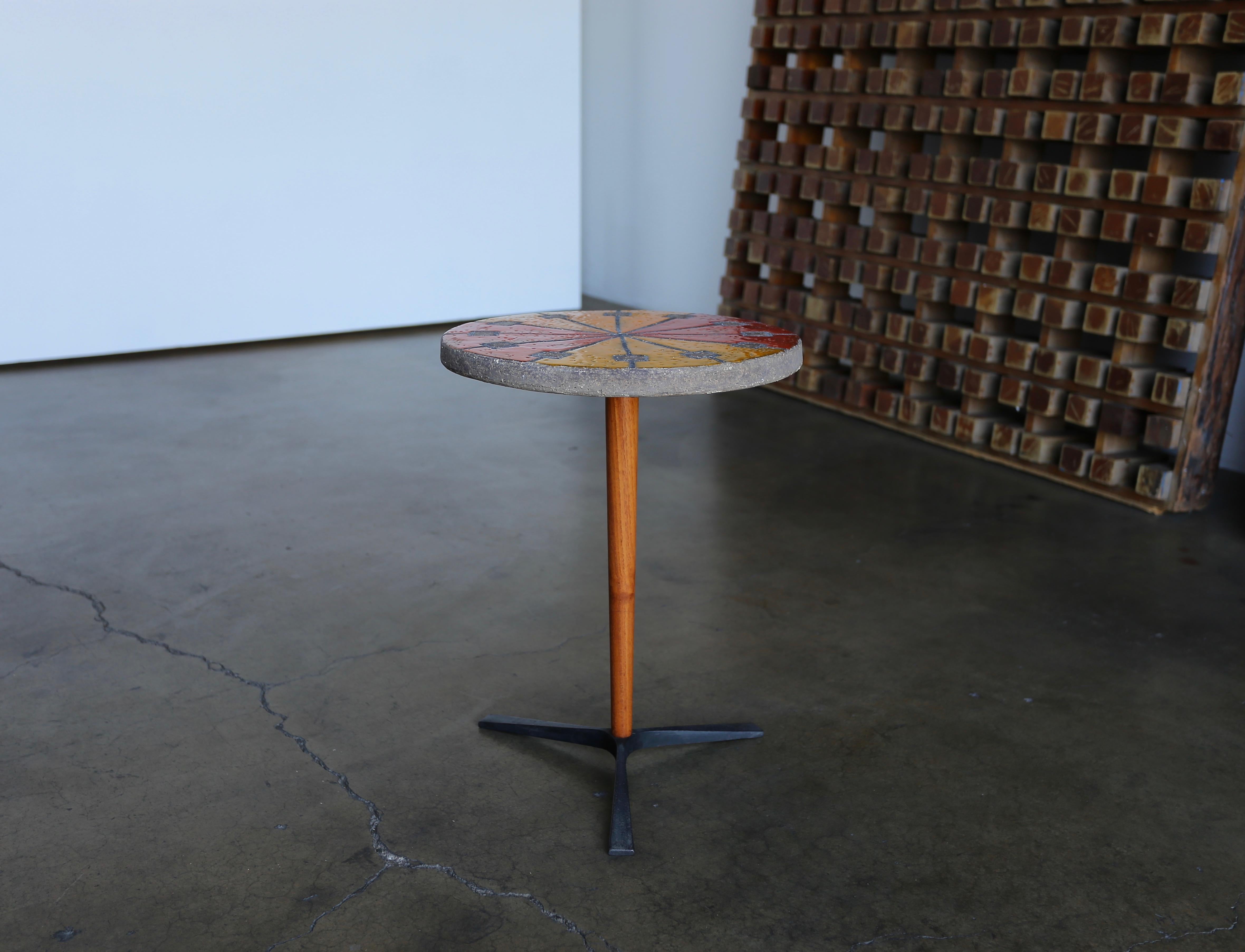 Ceramic Side Table by Bitossi for Raymor In Good Condition In Costa Mesa, CA