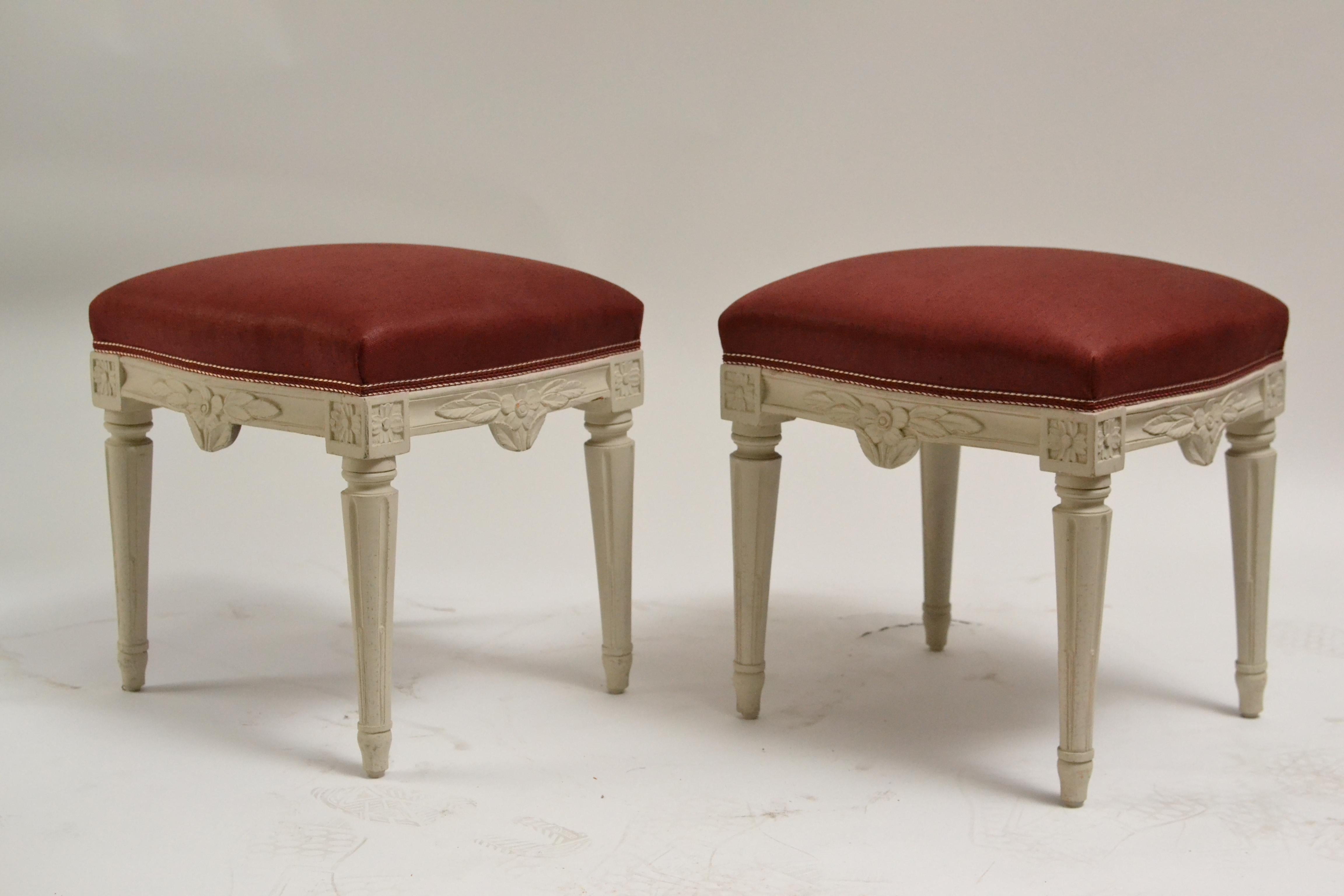 Swedish Gustavian Stools, 18th Century 2