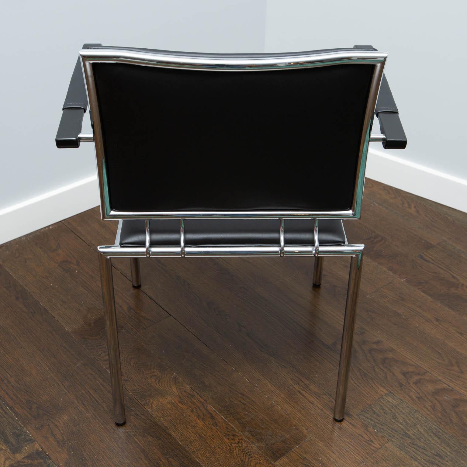 Dietiker Quadro-Steel Armchair In Excellent Condition For Sale In New London, CT