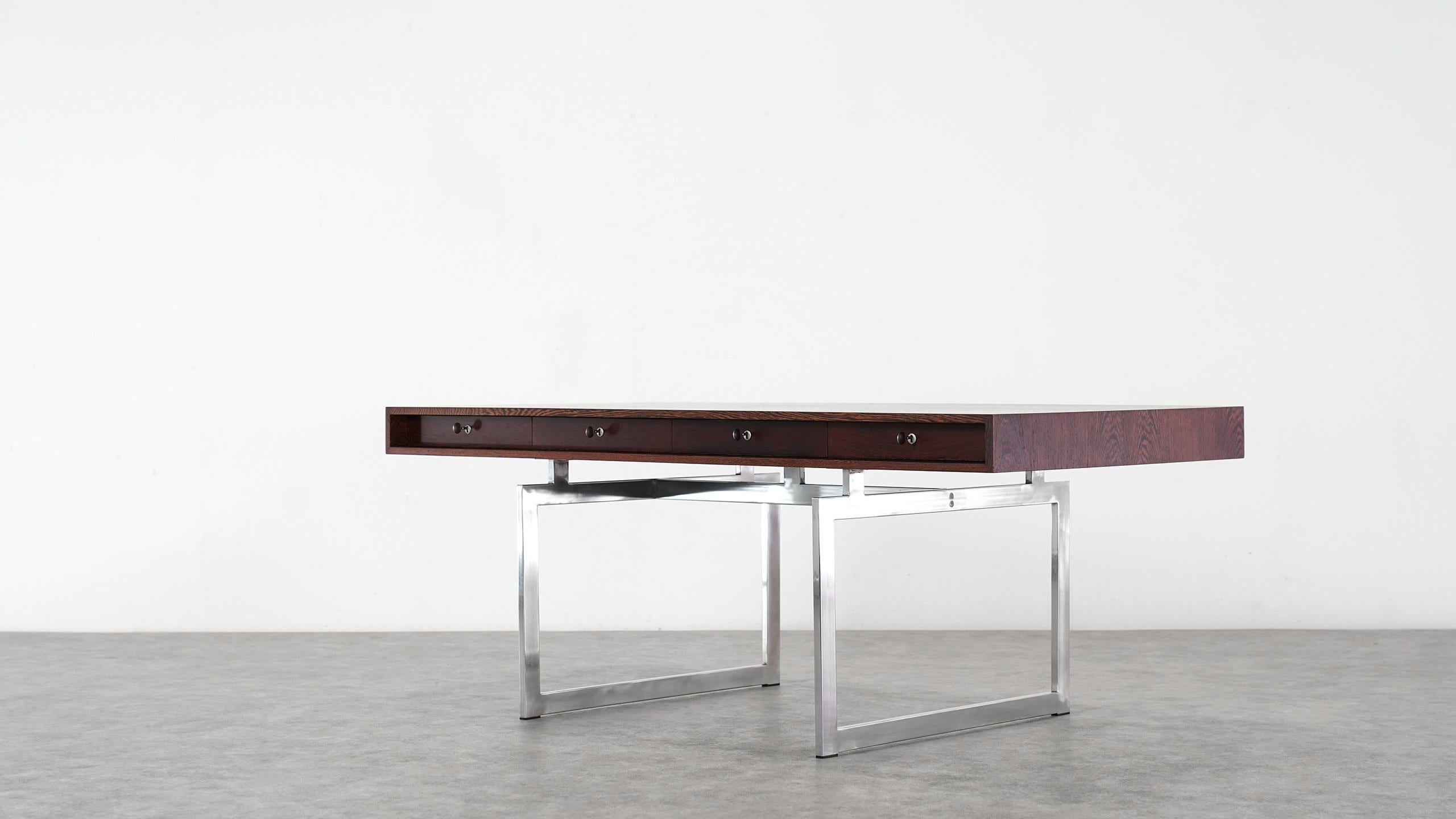 Bodil Kjaer, Wenge Desk, Executive Writing Table 1959, Denmark, Stunning & Rare In Good Condition In Munster, NRW