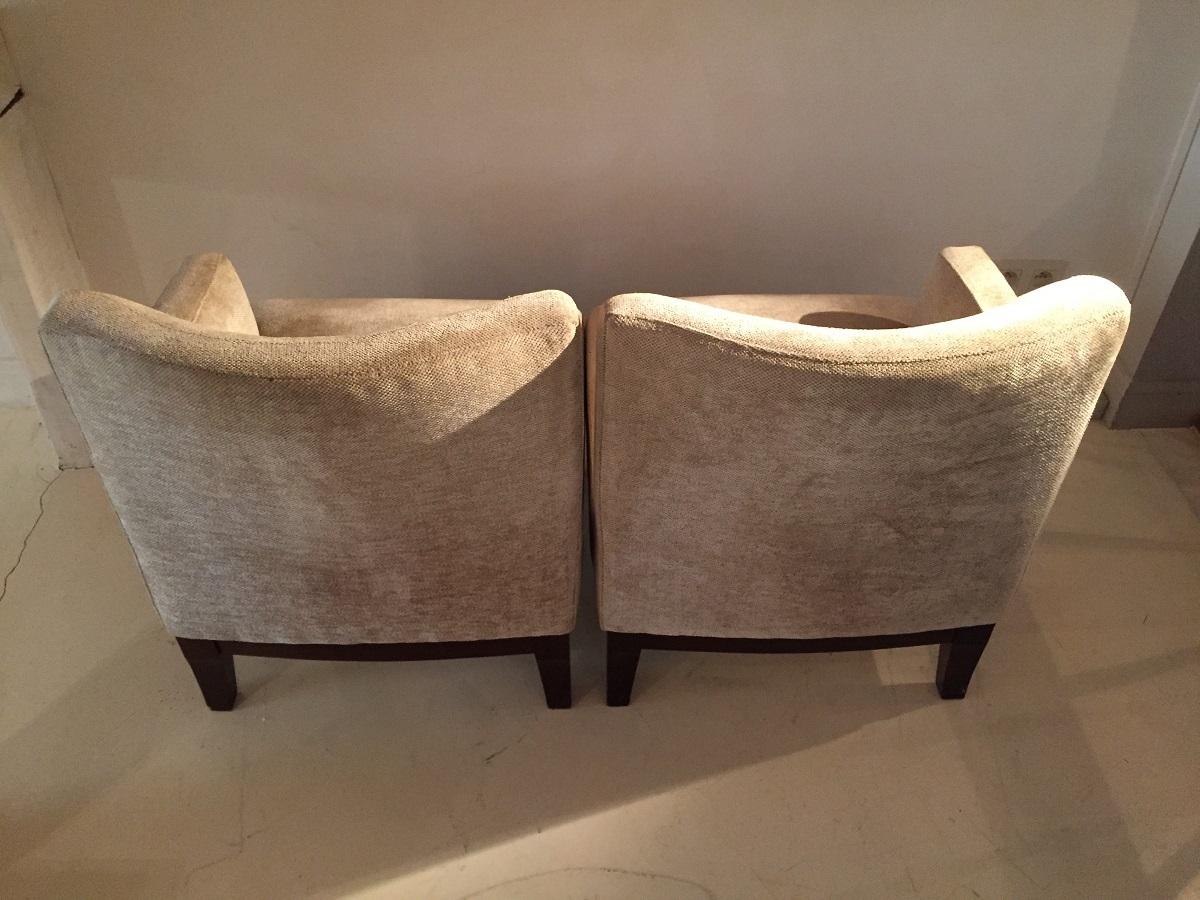 Pair of Modular Spanish Modernist Vintage Club Chairs 1