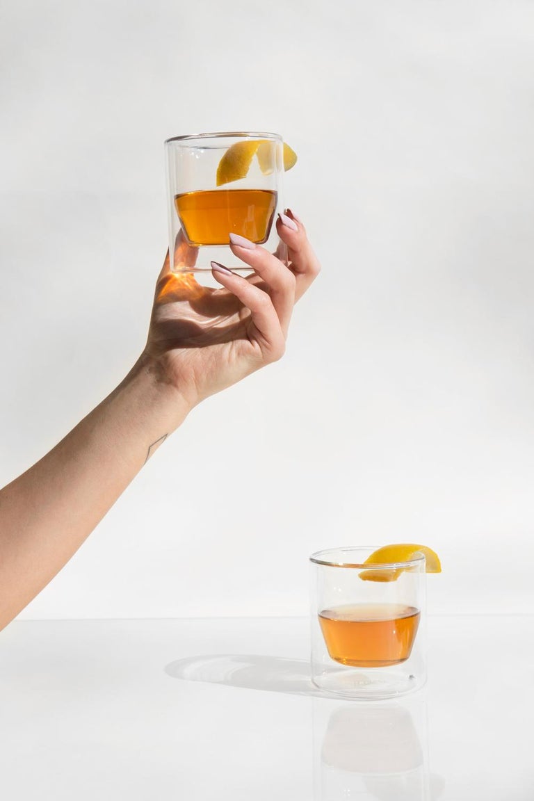 DoubleWall 6oz Glasses, Set of Two, Clear For Sale at 1stDibs