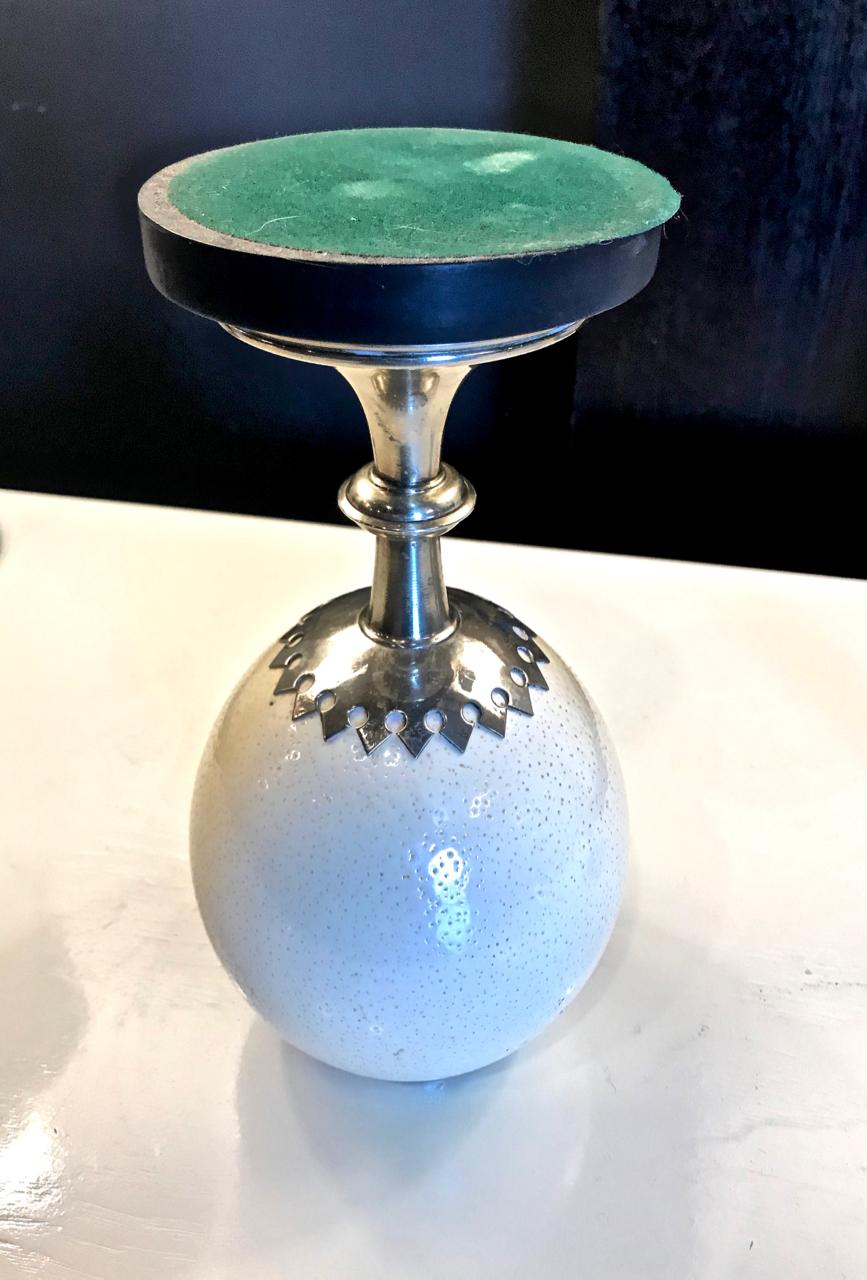 Anthony Redmile Mounted Ostrich Egg In Good Condition In Pasadena, CA