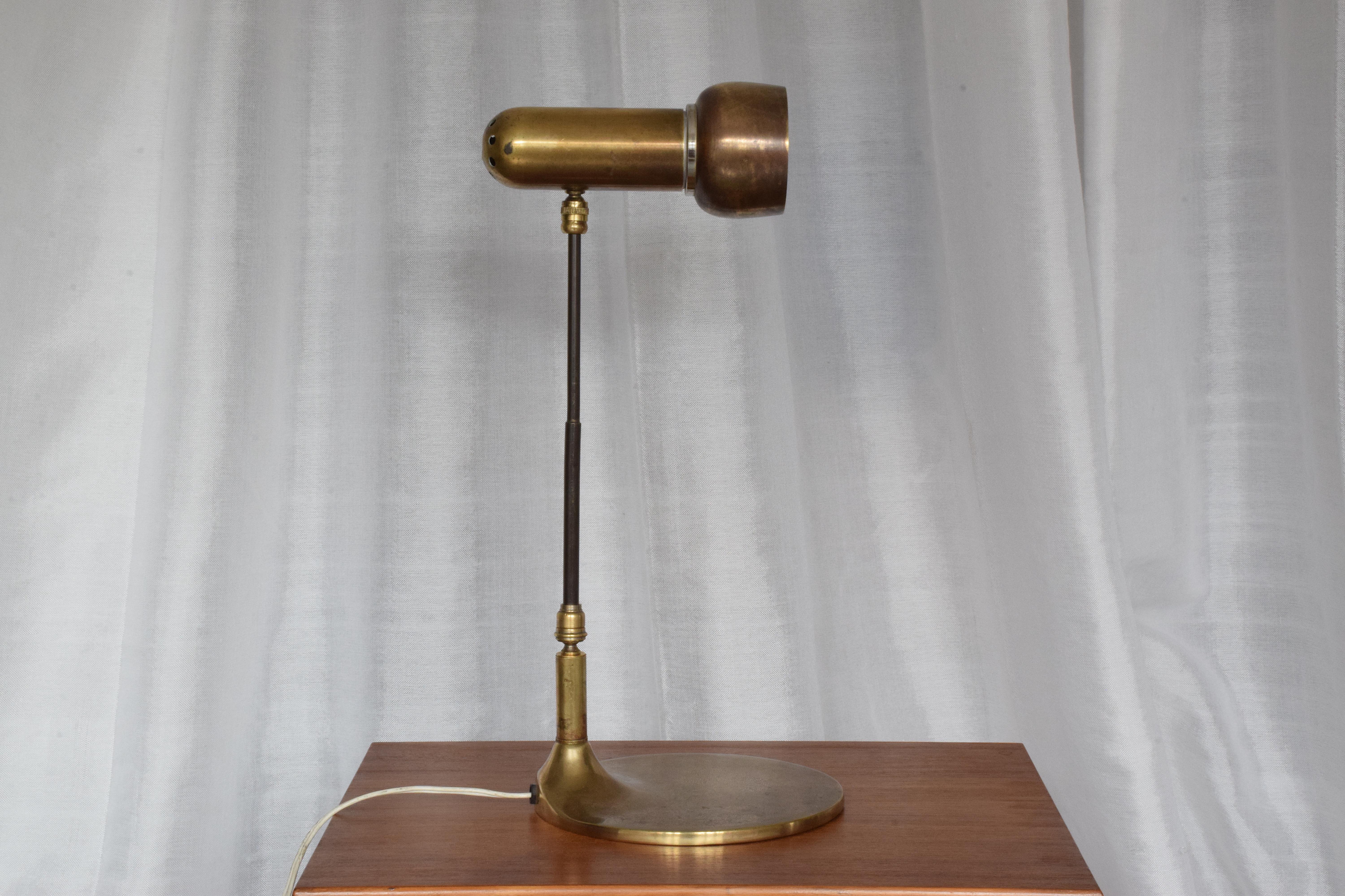 Italian Vintage Brass Articulating Lamp, 1950s In Good Condition In Paris, FR