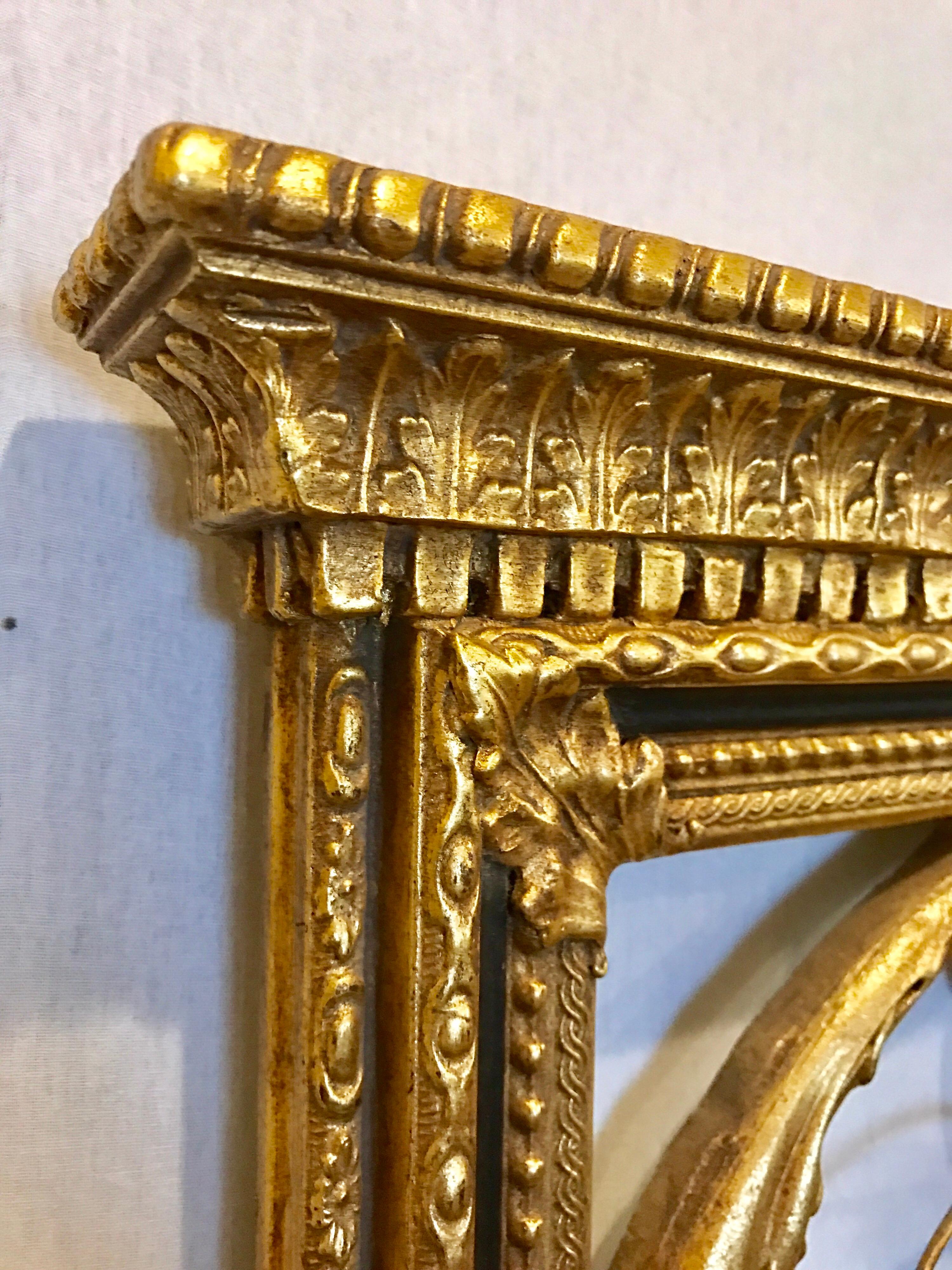 Mid-Century Modern Gold Giltwood Mirror Decorative Arts Friedman Brothers New York