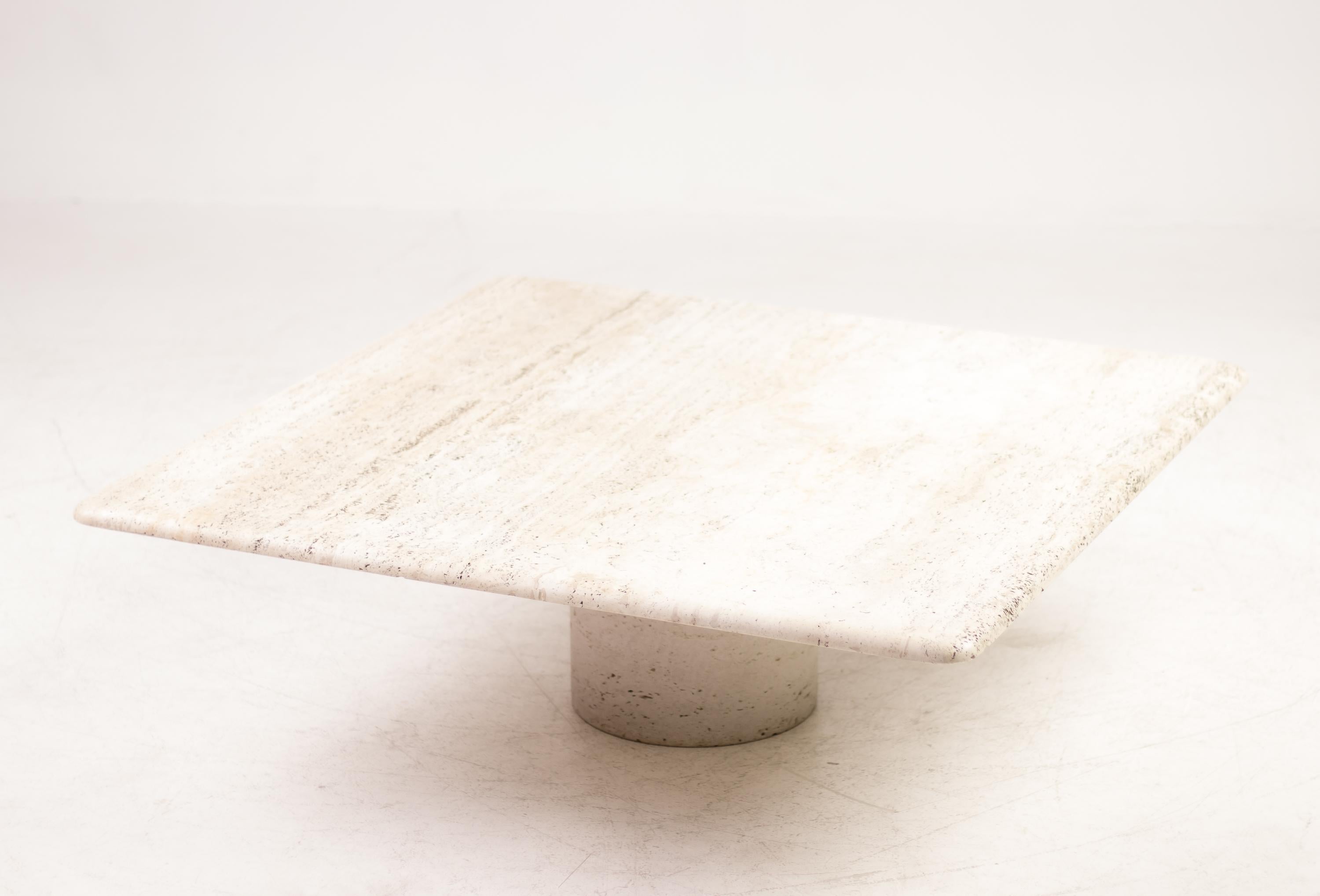 Mid-Century Modern Travertine Coffee Table by Up&Up