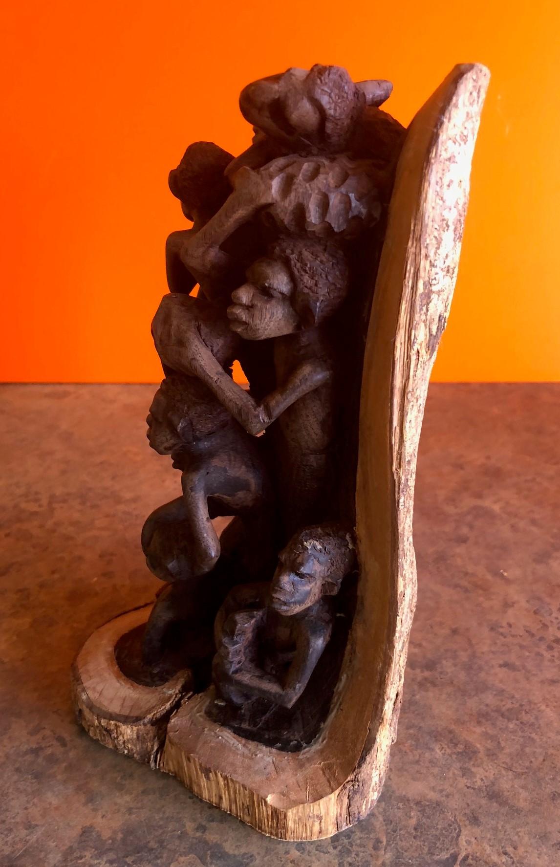 Wood African Tree Carving For Sale