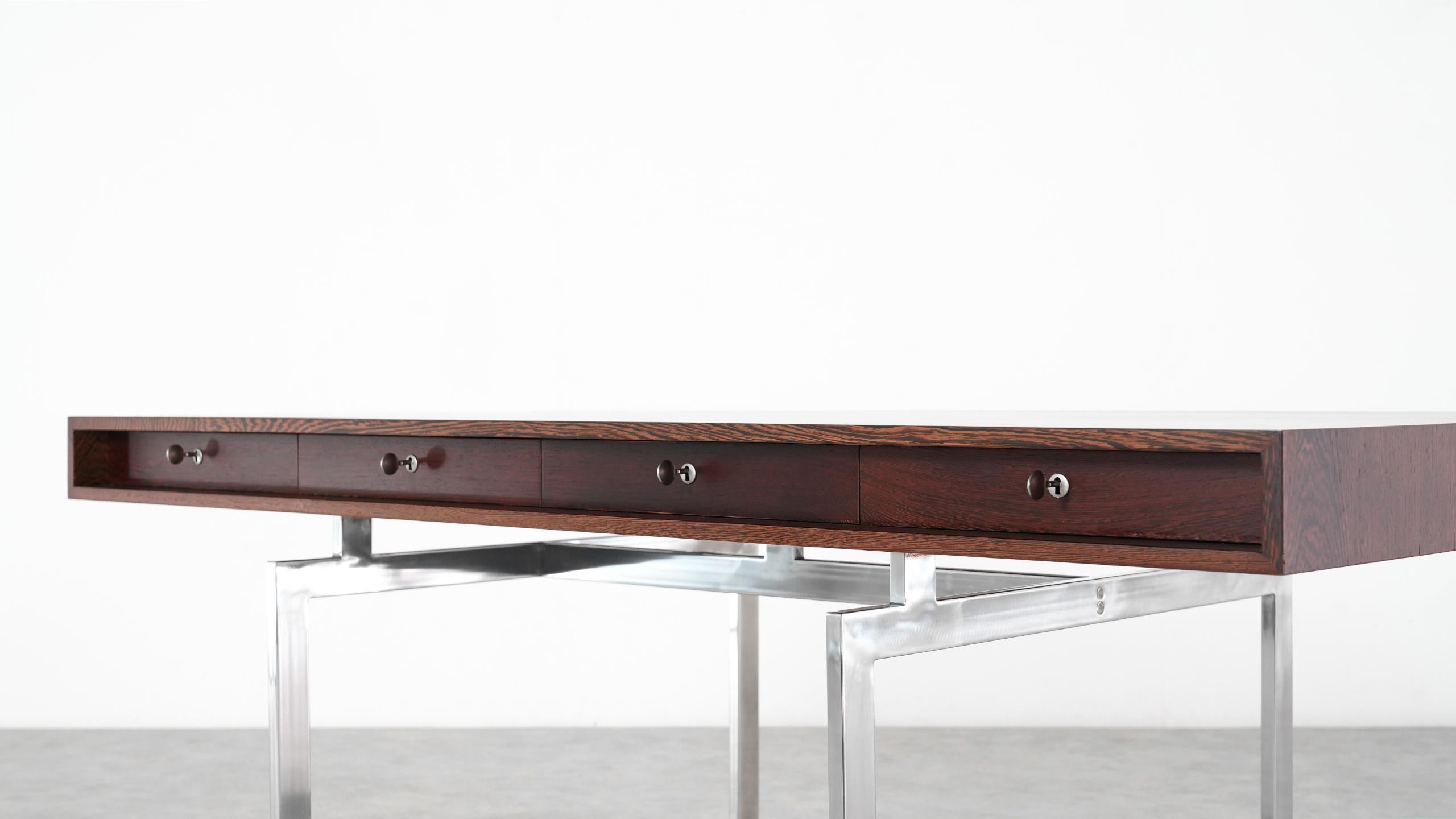 Mid-20th Century Bodil Kjaer, Wenge Desk, Executive Writing Table 1959, Denmark, Stunning & Rare