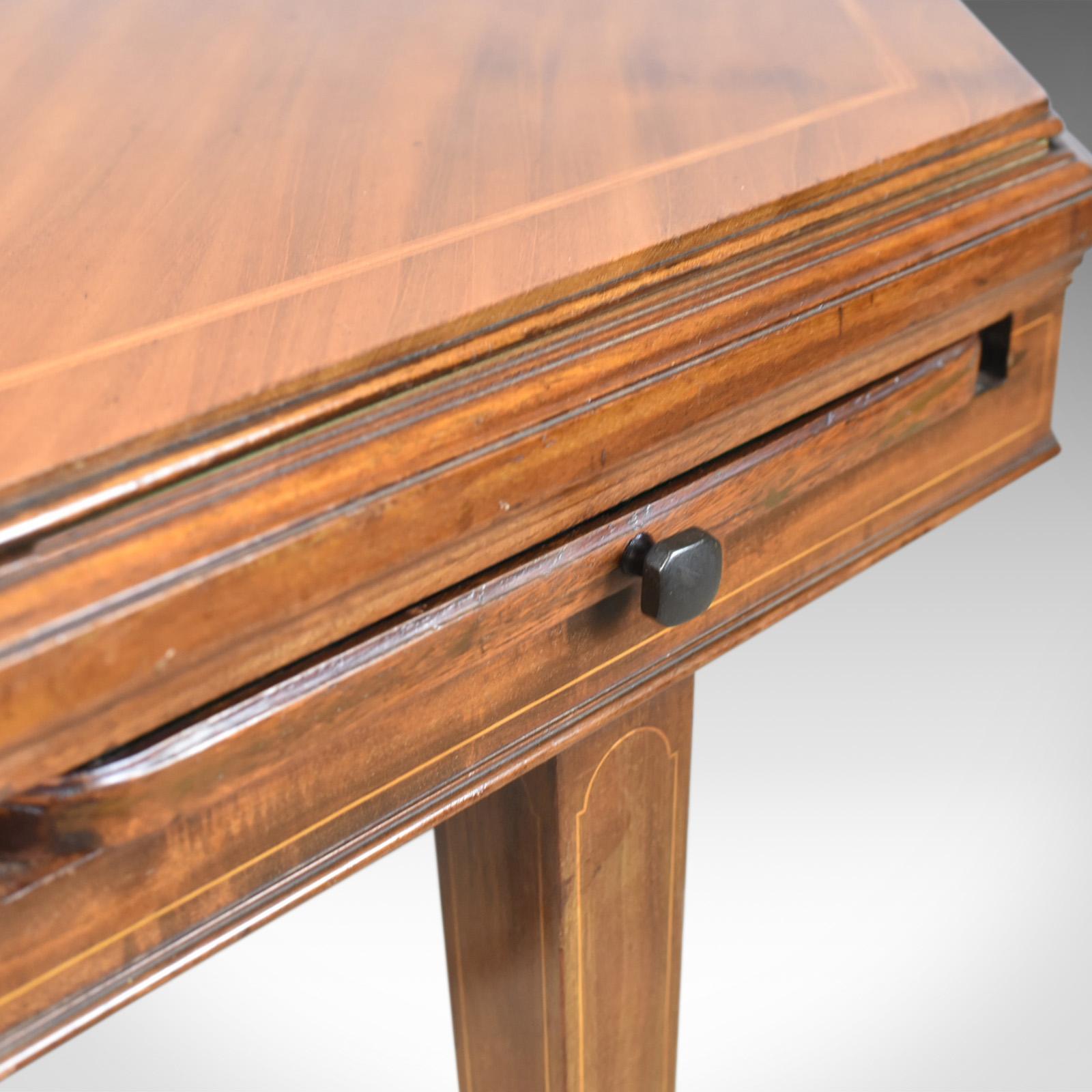 Antique Metamorphic Bridge Card Table, Trollope & Colls, Mahogany Games In Good Condition In Hele, Devon, GB