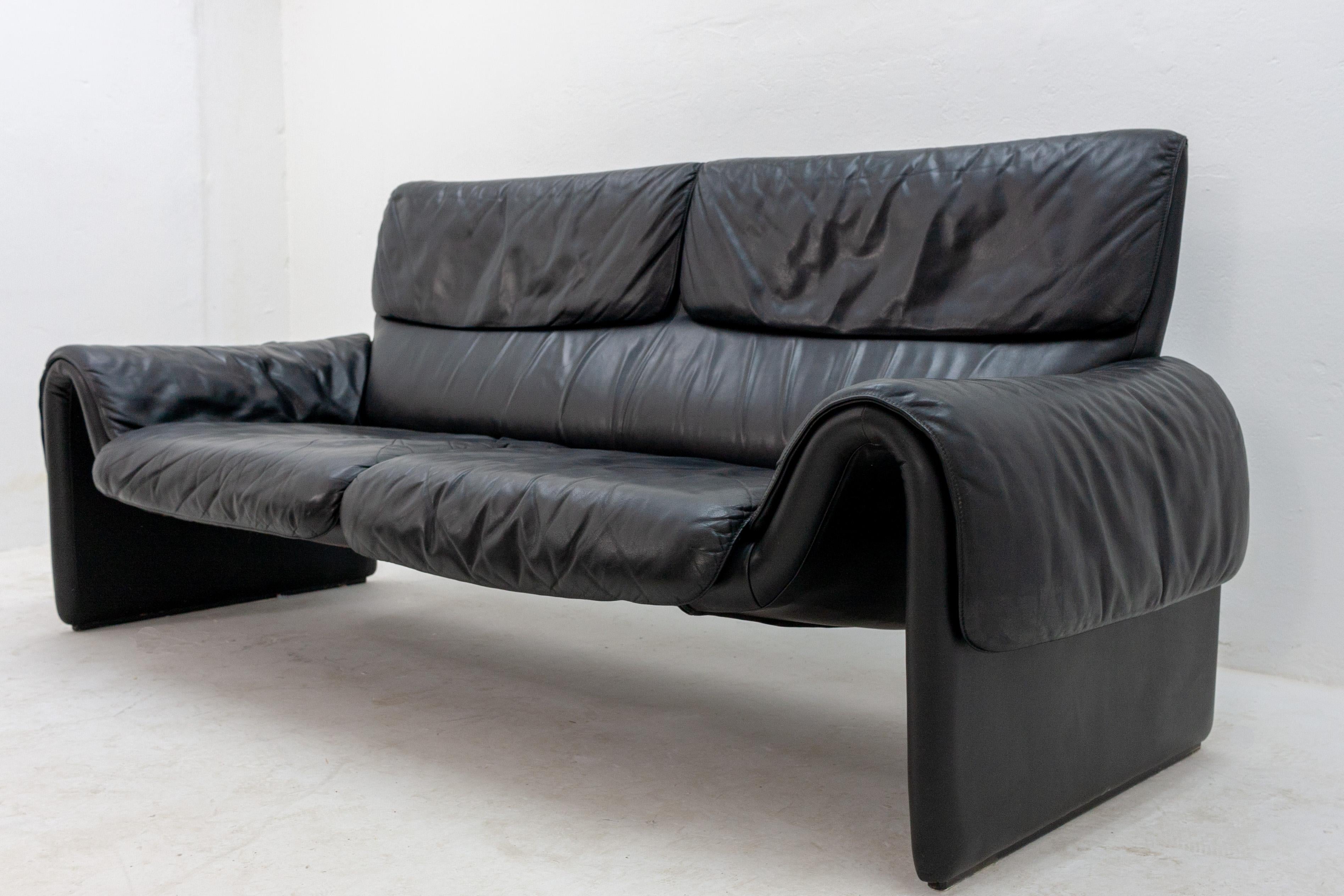 De Sede Sofa DS-2011 in Black Leather 1