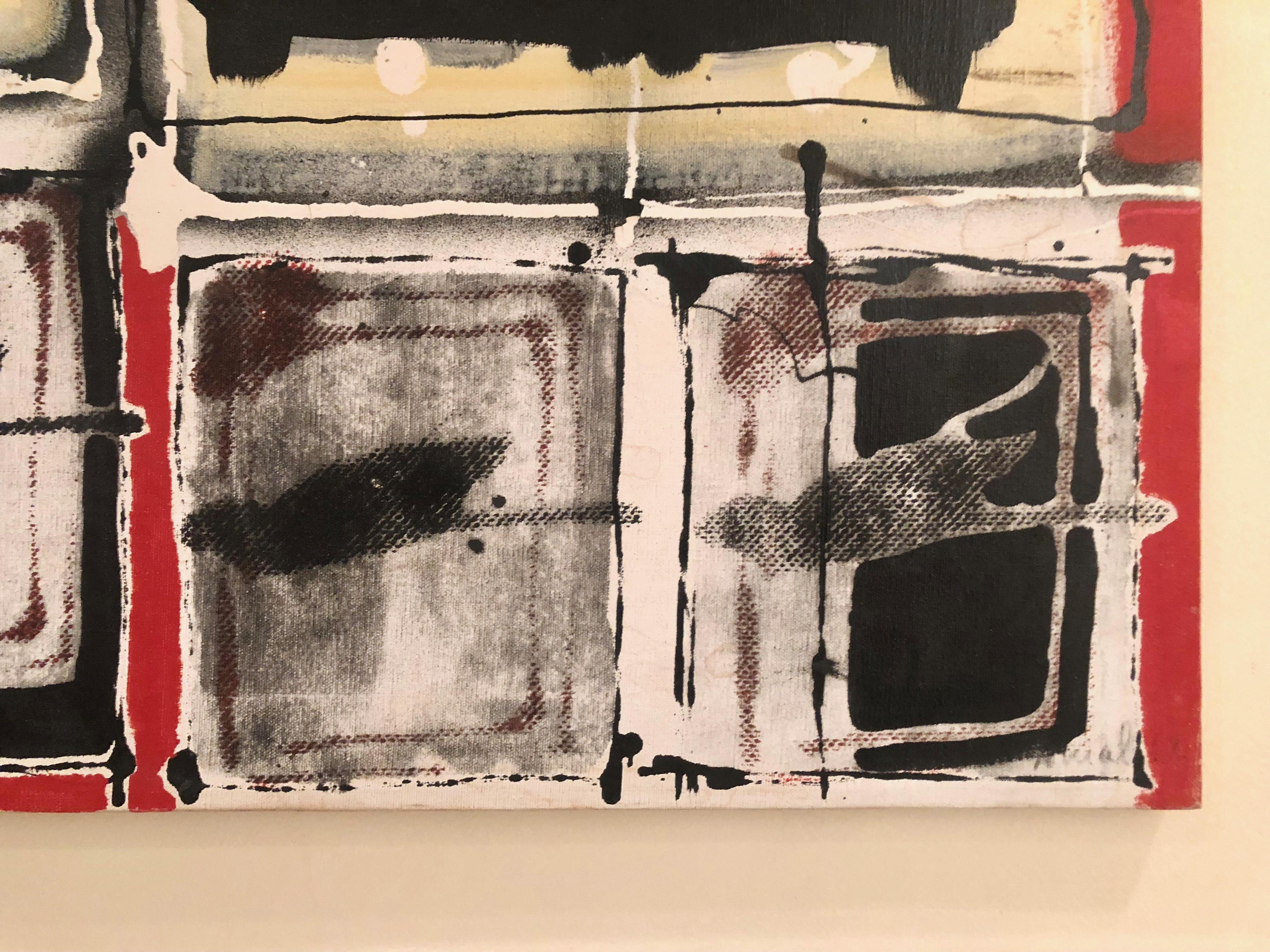 Mid-20th Century 'Red Target' Painting by François Arnal, France 1962 For Sale