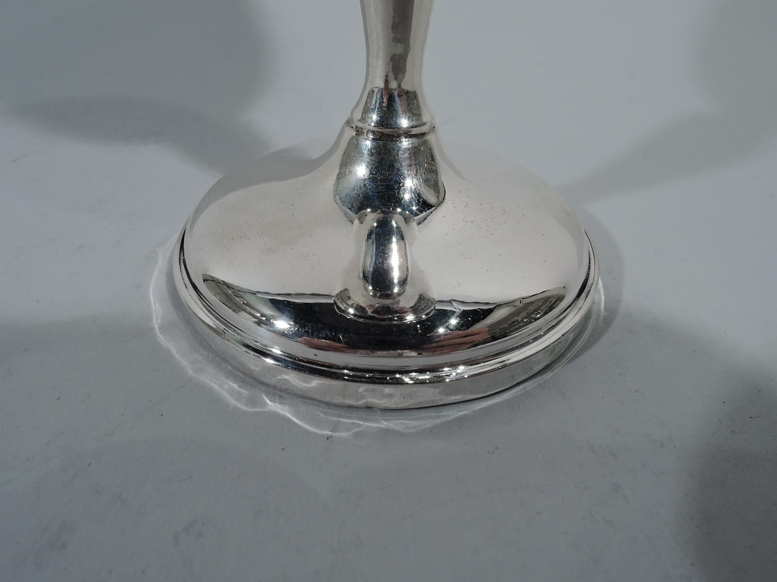 Pair of Antique American Neoclassical Sterling Silver Goblets 2