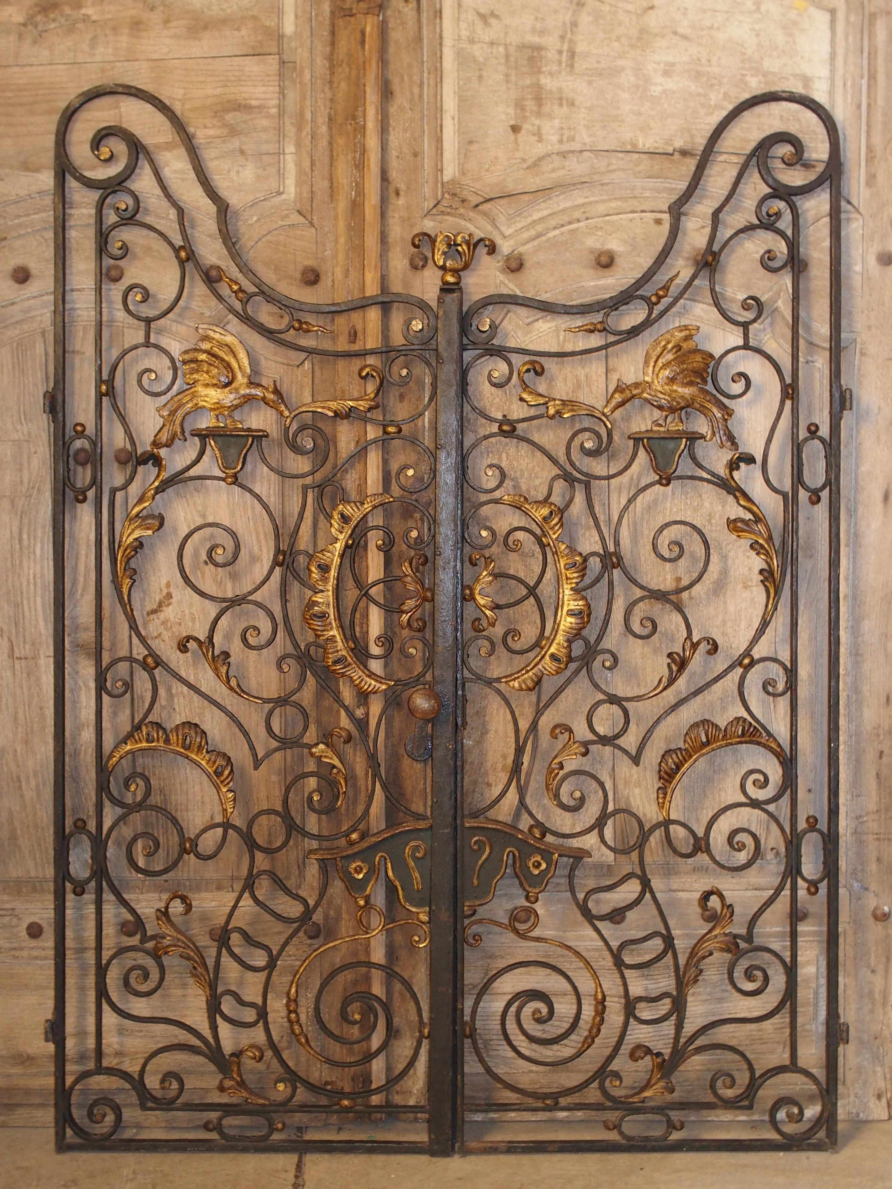Pair of Early 18th Century Forged and Lacquered Iron Gates from Provence France 1