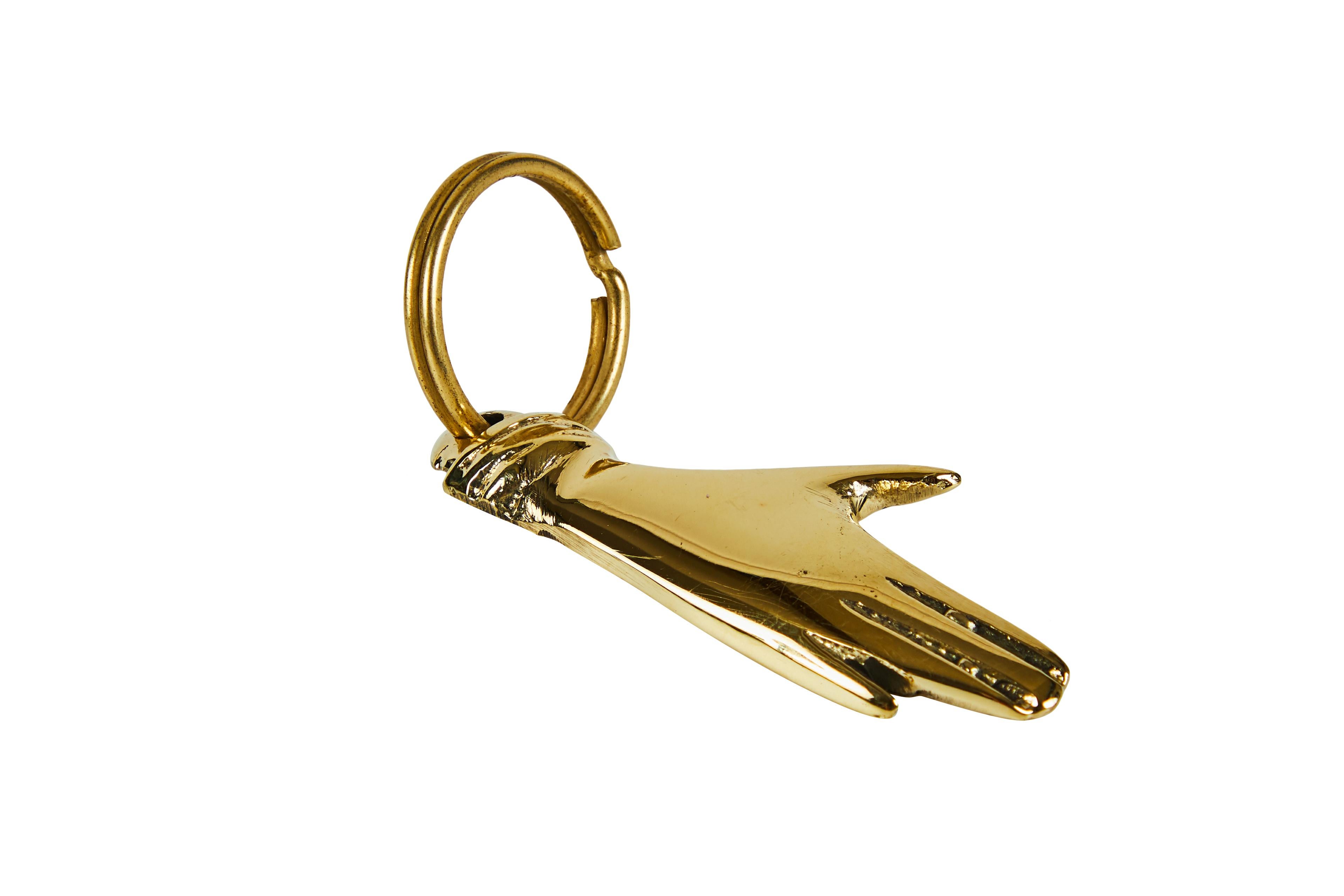Carl Auböck Model #7151 'Anchor' Brass Figurine Keyring In New Condition For Sale In Glendale, CA