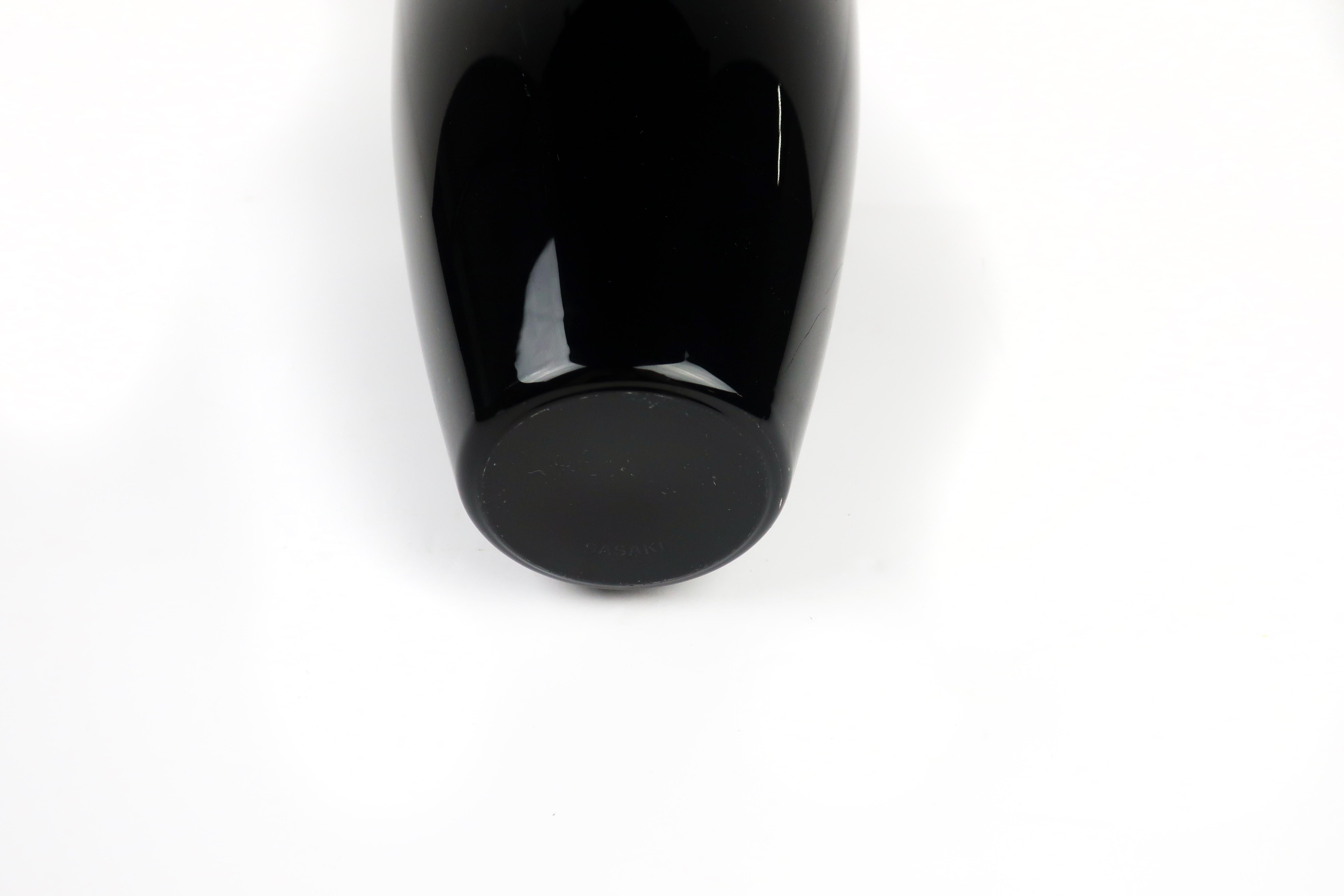 20th Century Post-Modern Black Crystal Vase by Ward Bennett for Sasaki