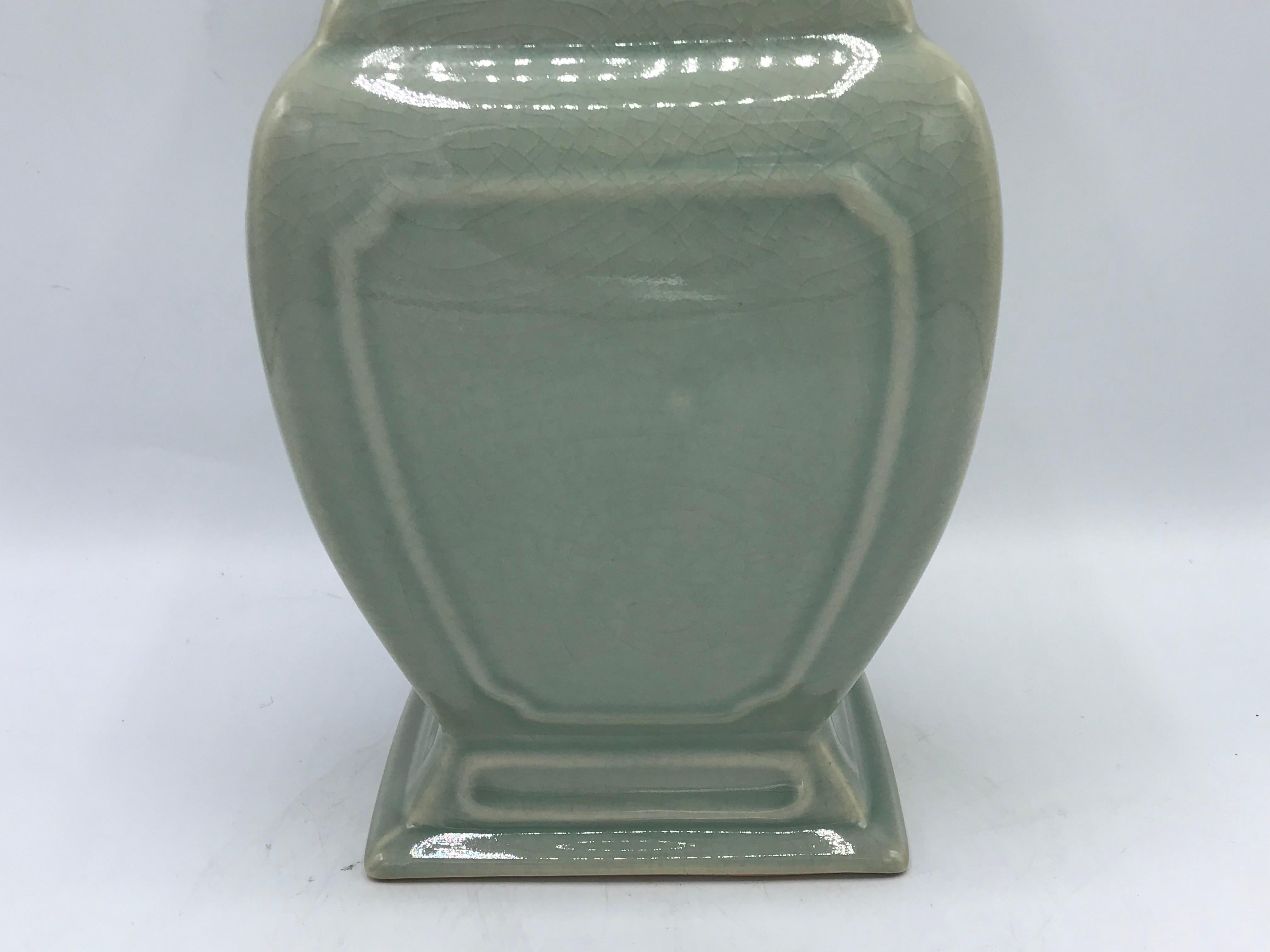 1980s Maitland Smith Chinoiserie Celadon Vase 1