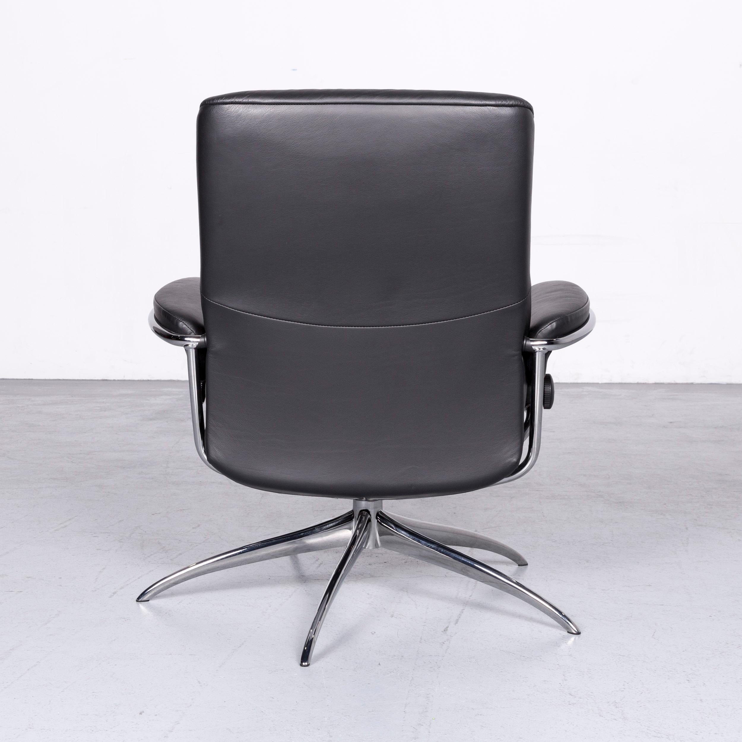 Ekornes Stressless Metro M Low Back Designer Leather Office Chair Black For Sale 2