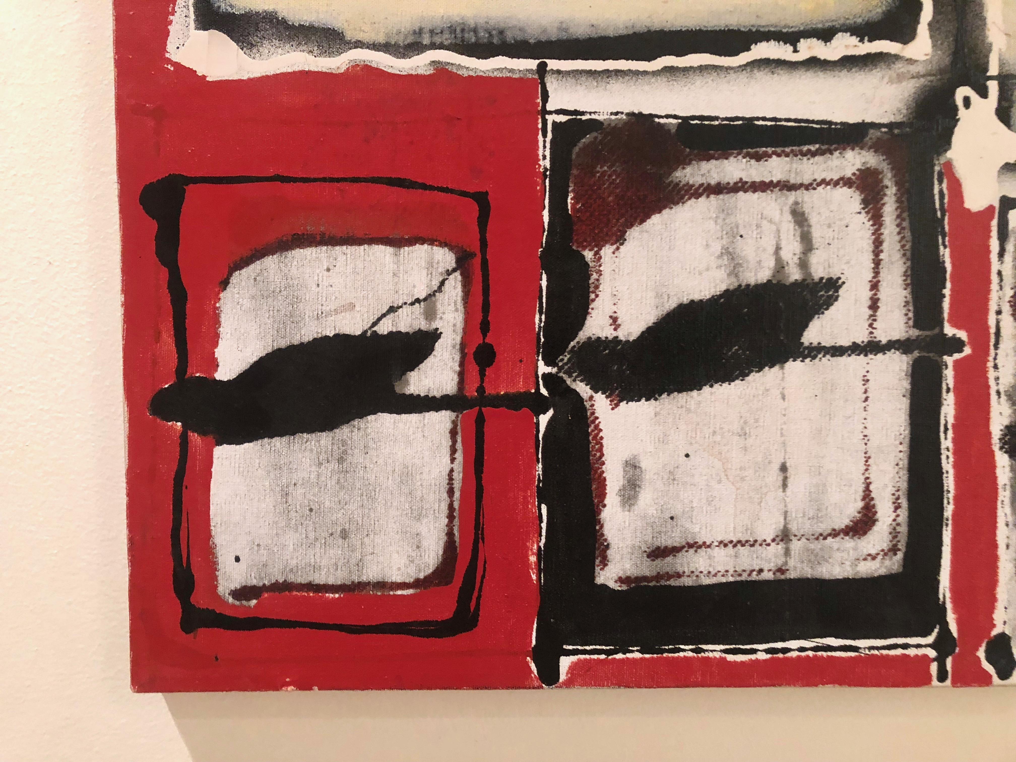 'Red Target' Painting by François Arnal, France 1962 For Sale 1