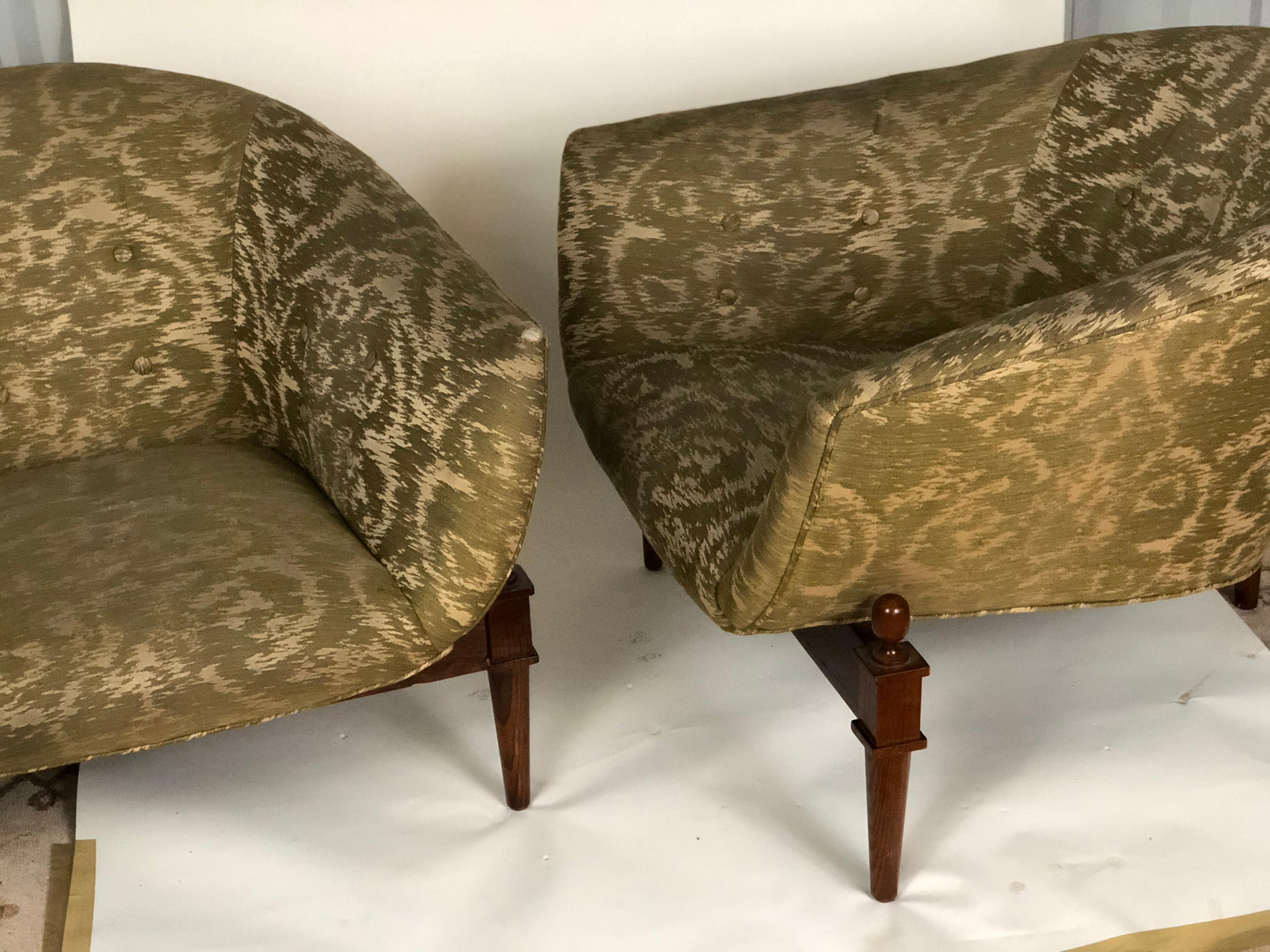Pair of Midcentury Style Club Chairs 2