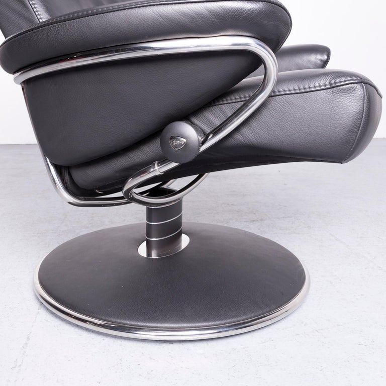 Ekornes Stressless Jazz L Designer Leather Office Chair Black Recliner