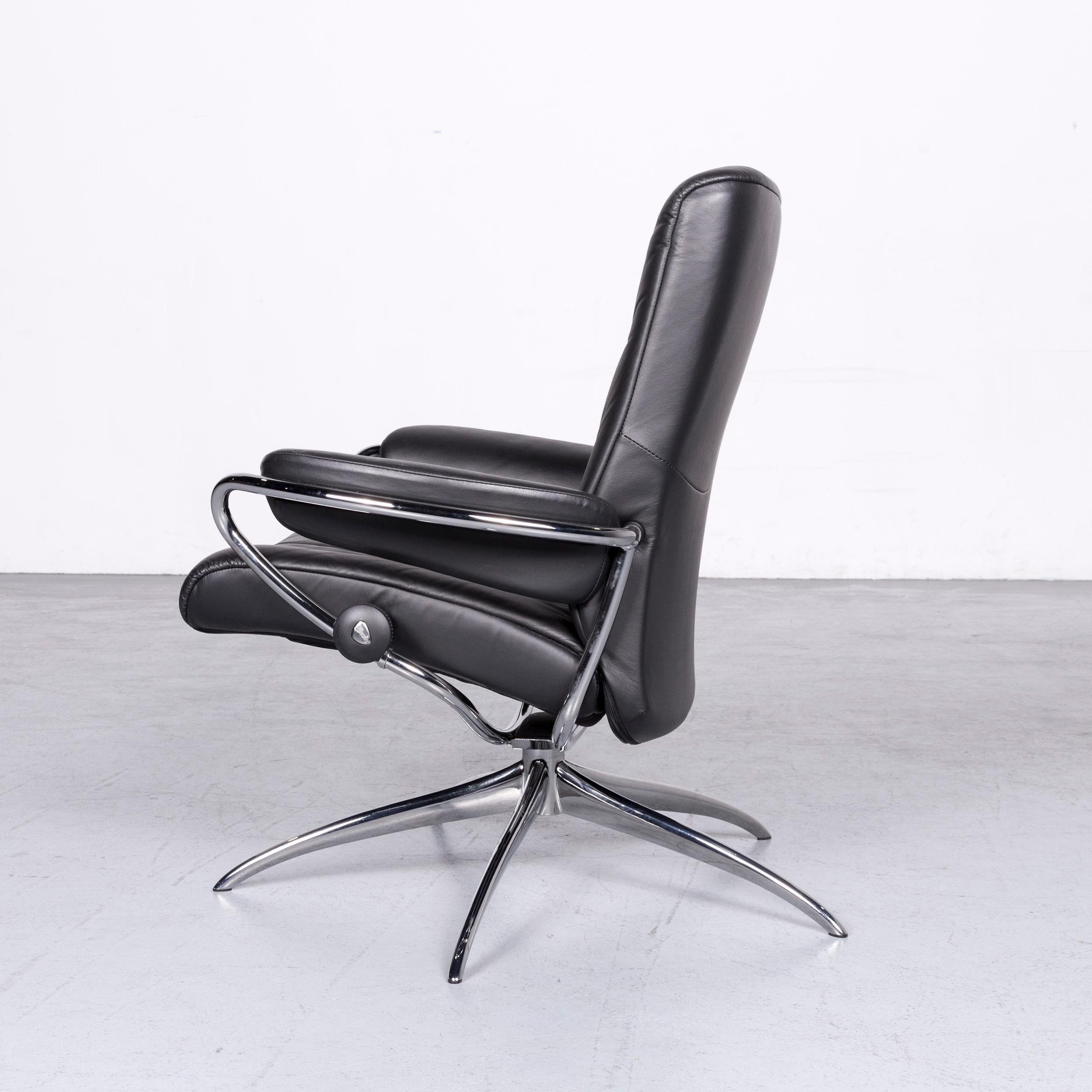 Ekornes Stressless Metro M Low Back Designer Leather Office Chair Black For Sale 3